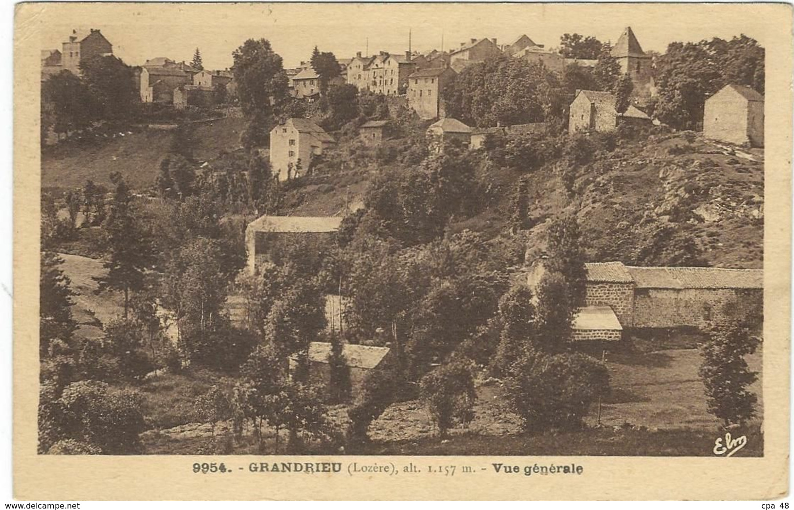 LOZERE : Grandrieu, Vue Générale - Gandrieux Saint Amans