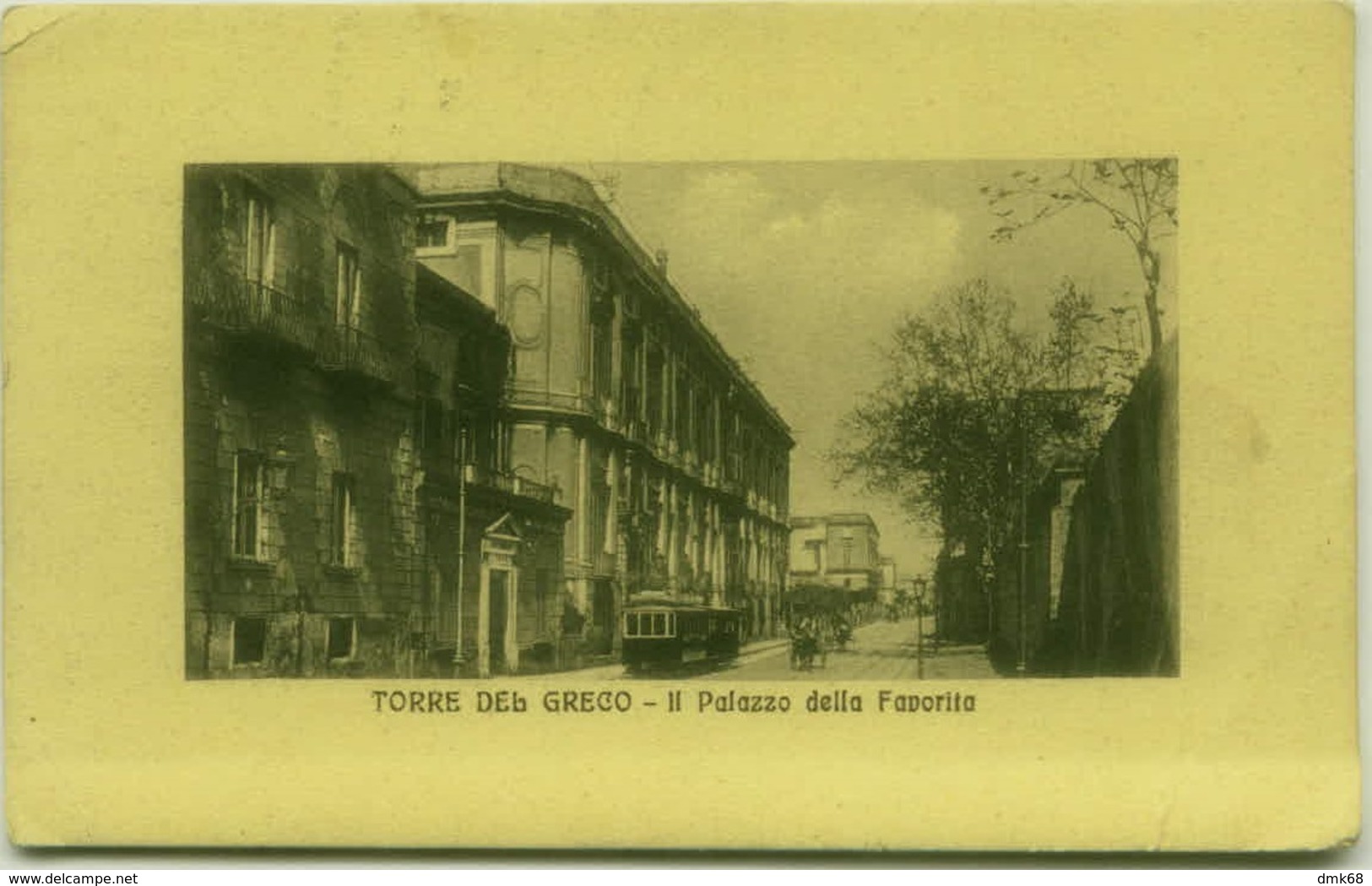 TORRE DEL GRECO ( NAPOLI ) IL PALAZZO DELLA FAVORITA / TRAM - EDIZIONE COTINI - SPEDITA 1910s ( 4892) - Torre Del Greco