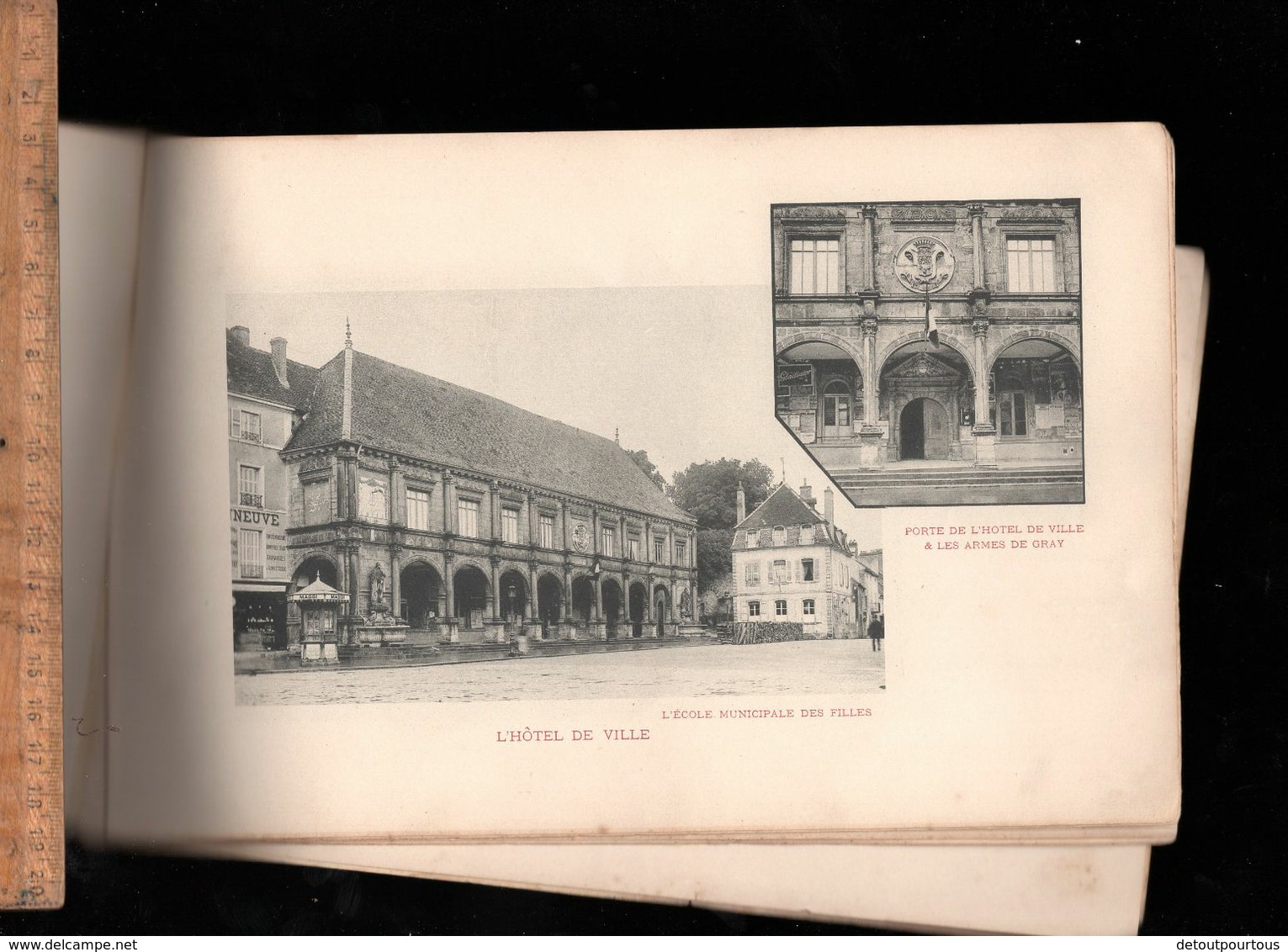 livret illustrations photographiques album imprimé vues de la ville de GRAY Haute Saône c.1900/10