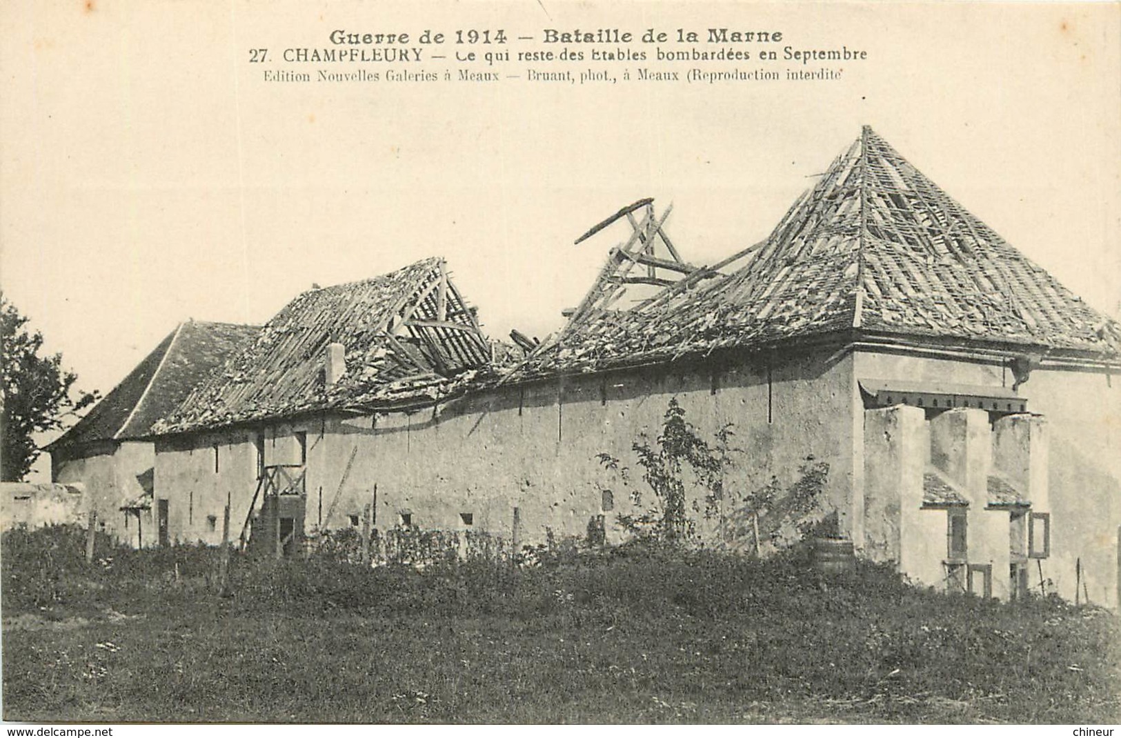 CHAMPFLEURY CE QUI RESTE DES ETABLES BOMBARDEES EN SEPTEMBRE - Autres & Non Classés