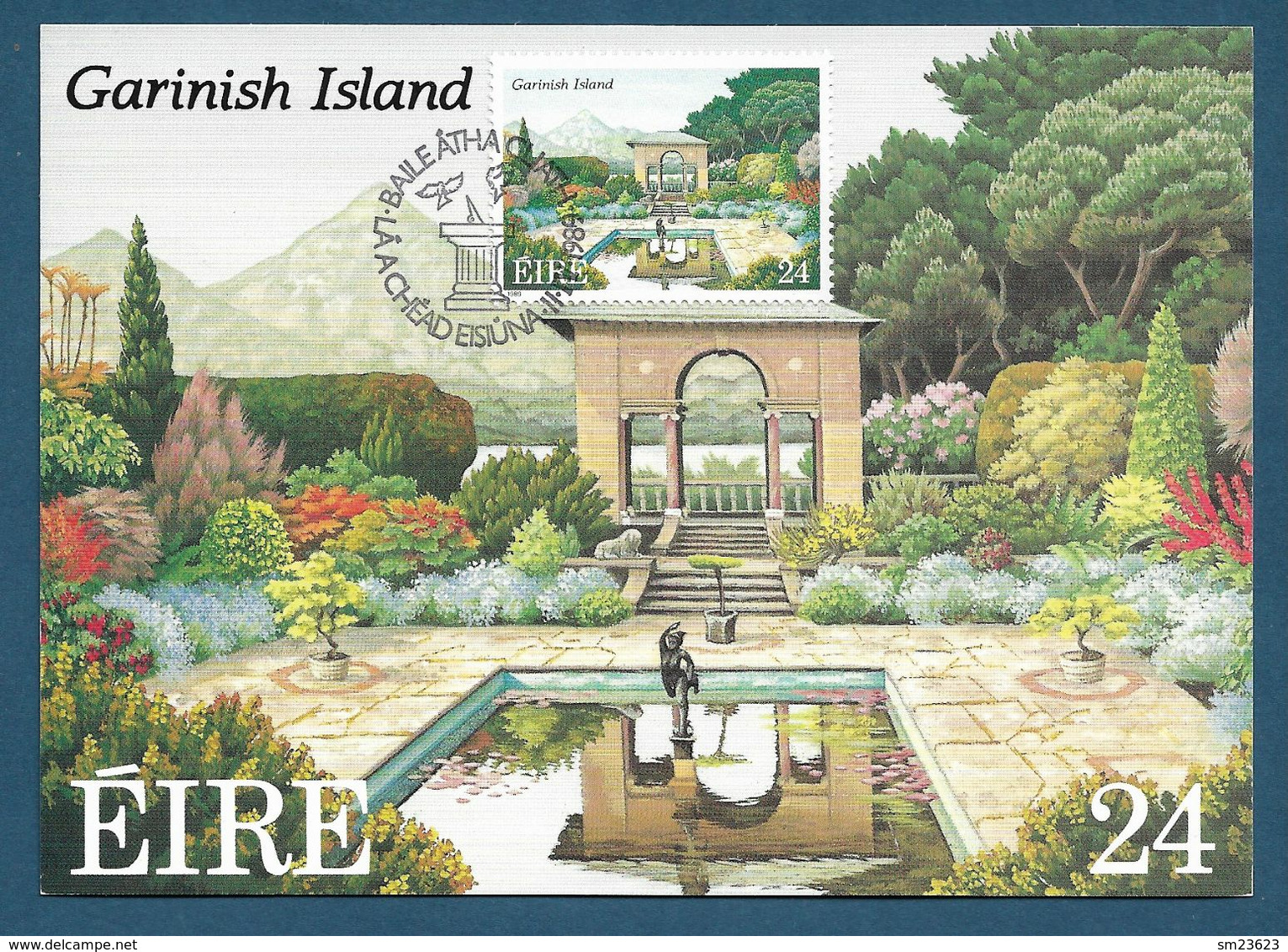 Irland / Eire 1989  Mi.Nr. 675 , Garinish Island - Maximum Card - First Day  11.IV.1989 - Cartes-maximum