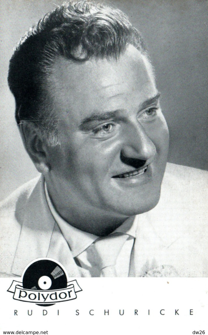 Portrait De Rudi Schuricke, Chanteur Allemand Années 1950 - Photo Disques Polydor (avec Discographie) - Beroemde Personen