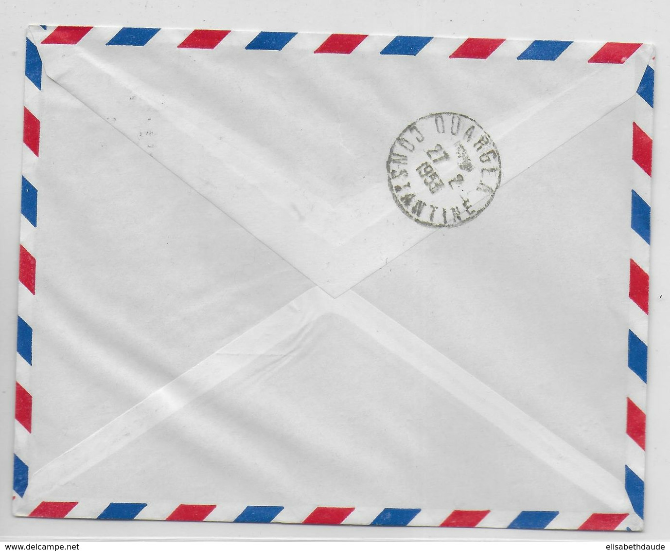 1953 - ALGERIE - ENVELOPPE Par AVION 1° LIAISON POSTALE AERIENNE AIR FRANCE De ALGER => OUARGLA - Airmail