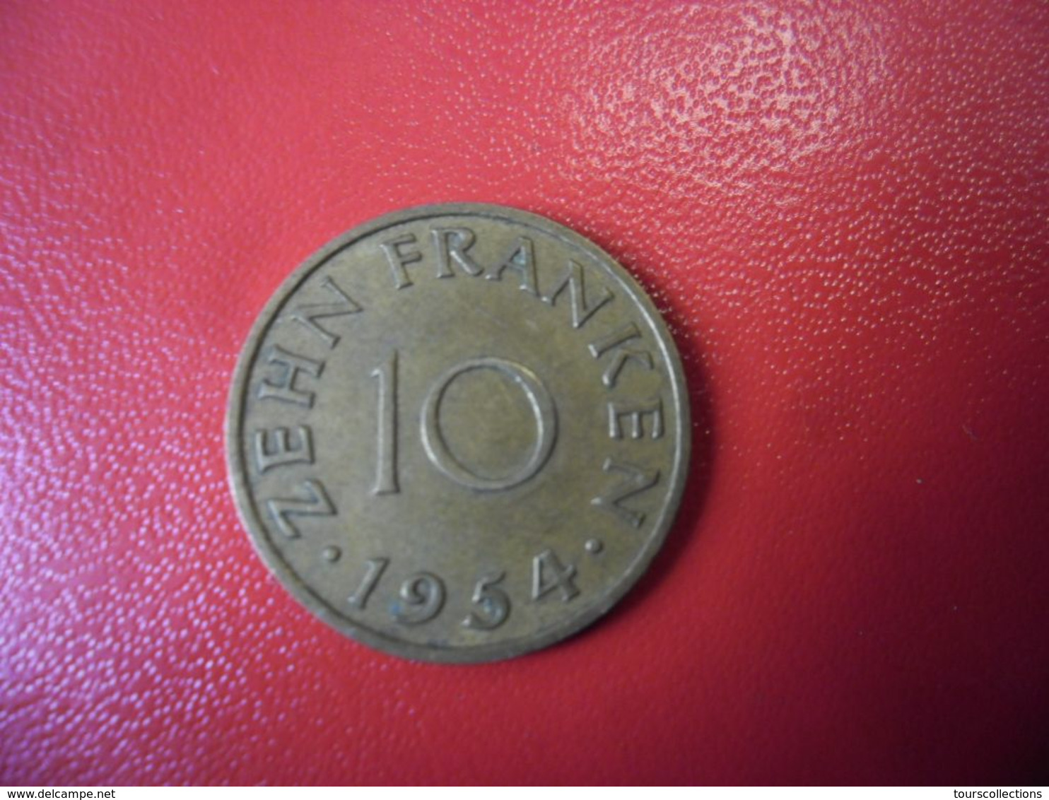 SARRE SAARLAND ZEHN FRANKEN 1954 10 FRANCS CU - ALU