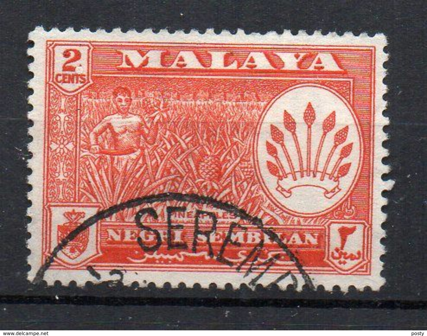 MALAYA - NEGRI SEMBILAN - 1957 - PINEAPPLE PLANTATION - PLANTATION D'ANANAS - Oblitéré - Stamped - 2 - - Negri Sembilan