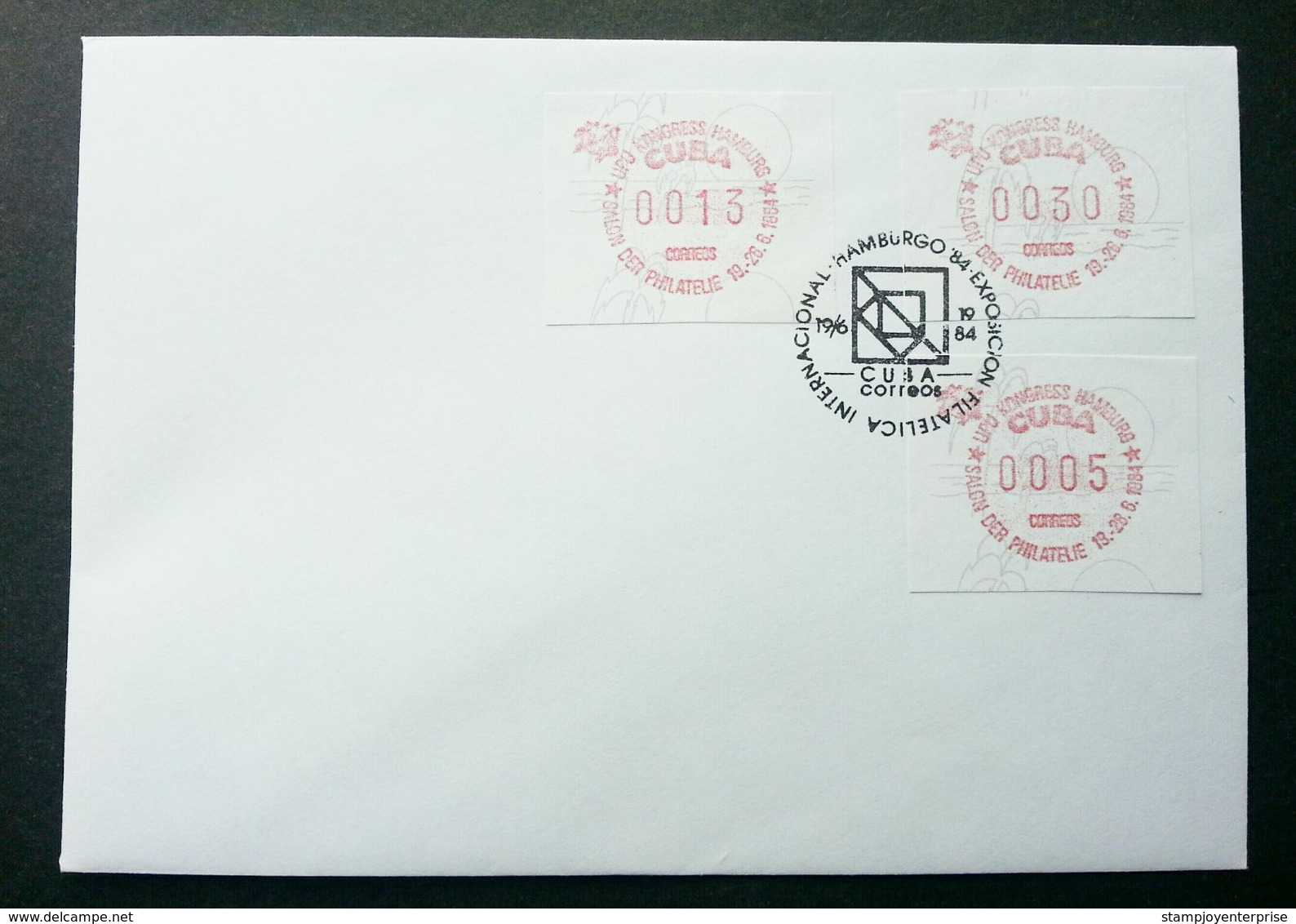 Cuba UPU Congress 1984 ATM (Frama Label Stamp FDC) *rare - Briefe U. Dokumente