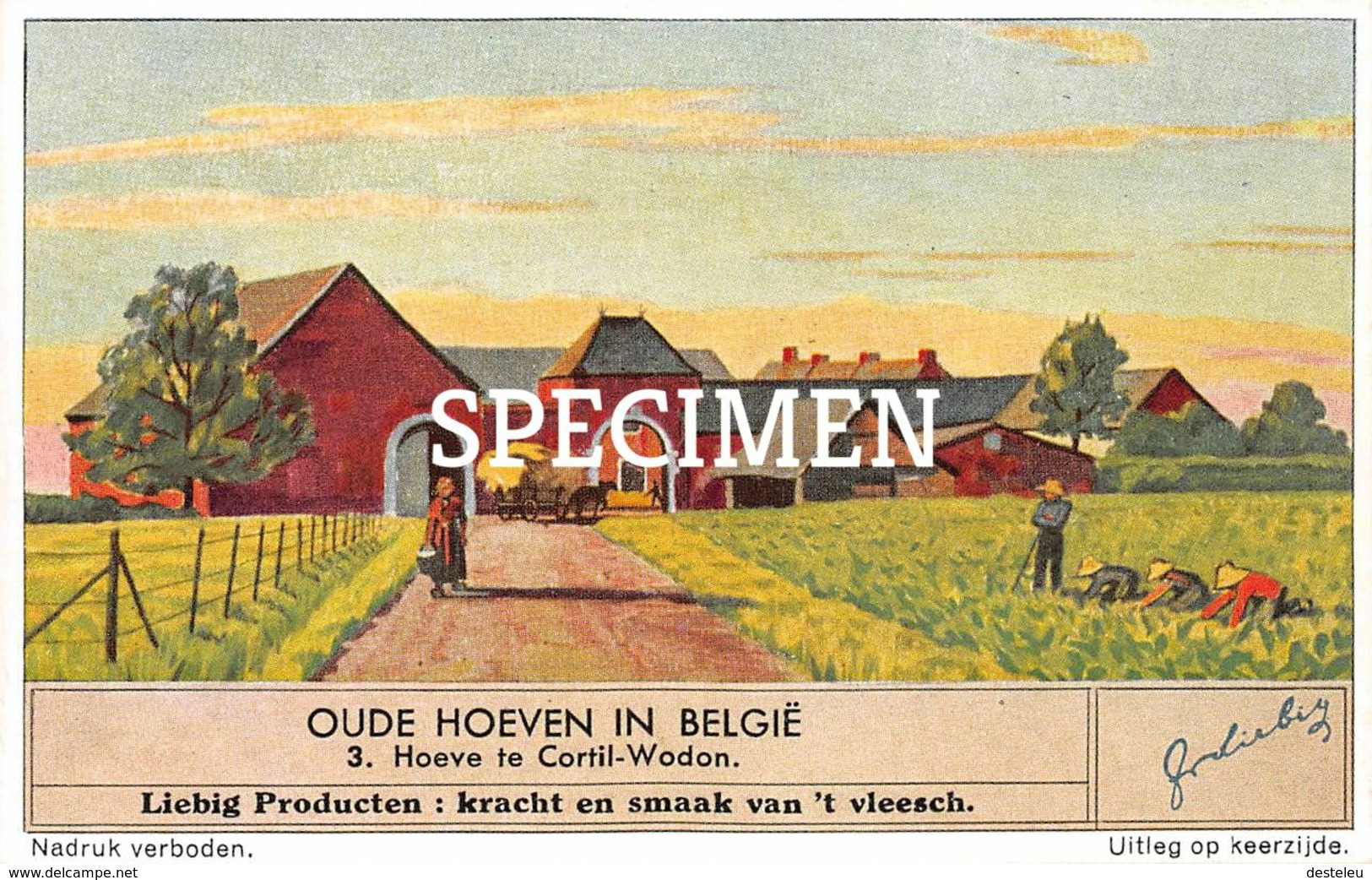 Oude Hoeven In België : Hoeve Te Cortil-Wodon Liebig Kaartje - Fernelmont