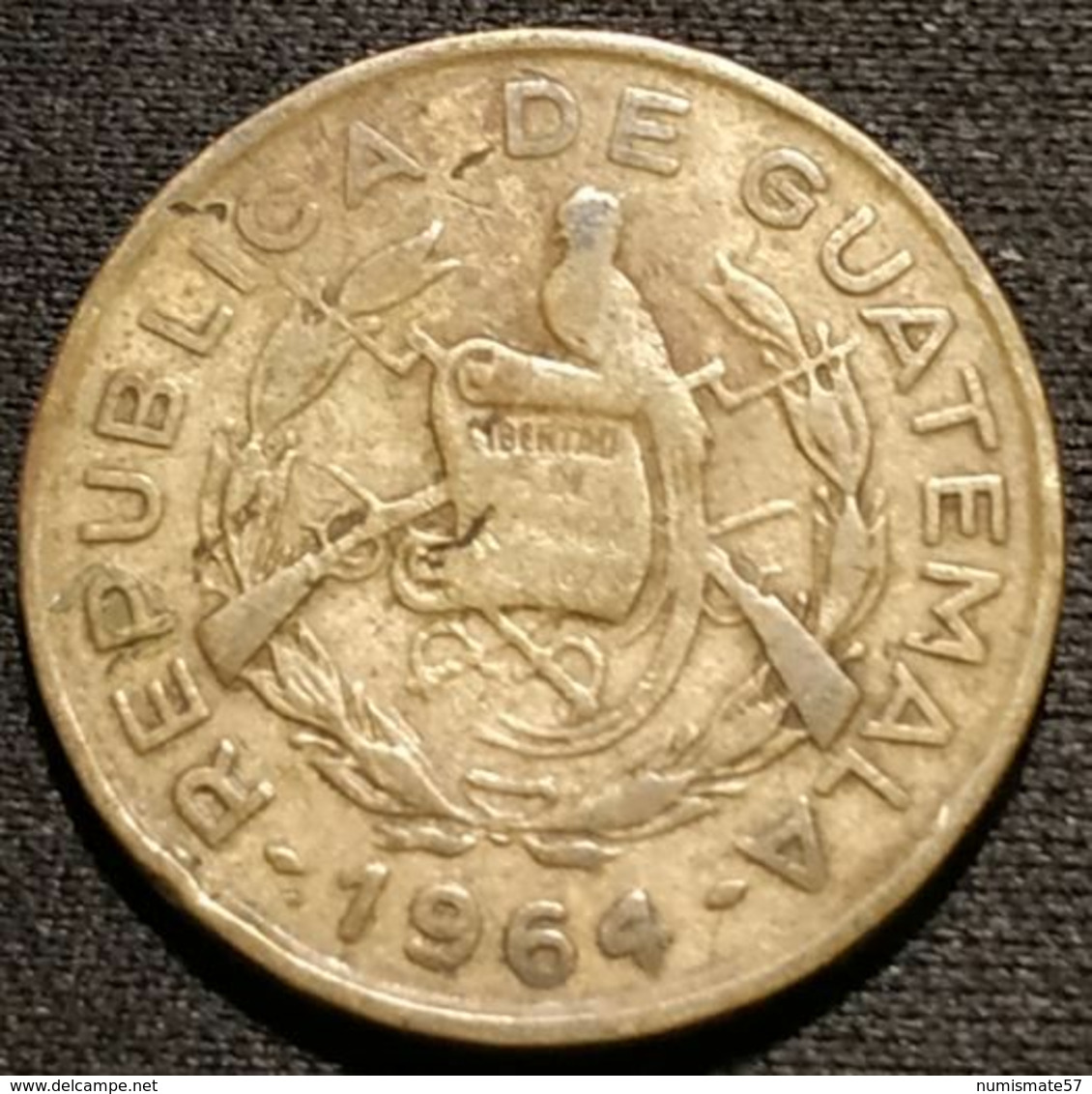 GUATEMALA - 1 CENTAVO 1964 - KM 260 - FRAY BARTOLOME DE LAS CASAS - Guatemala