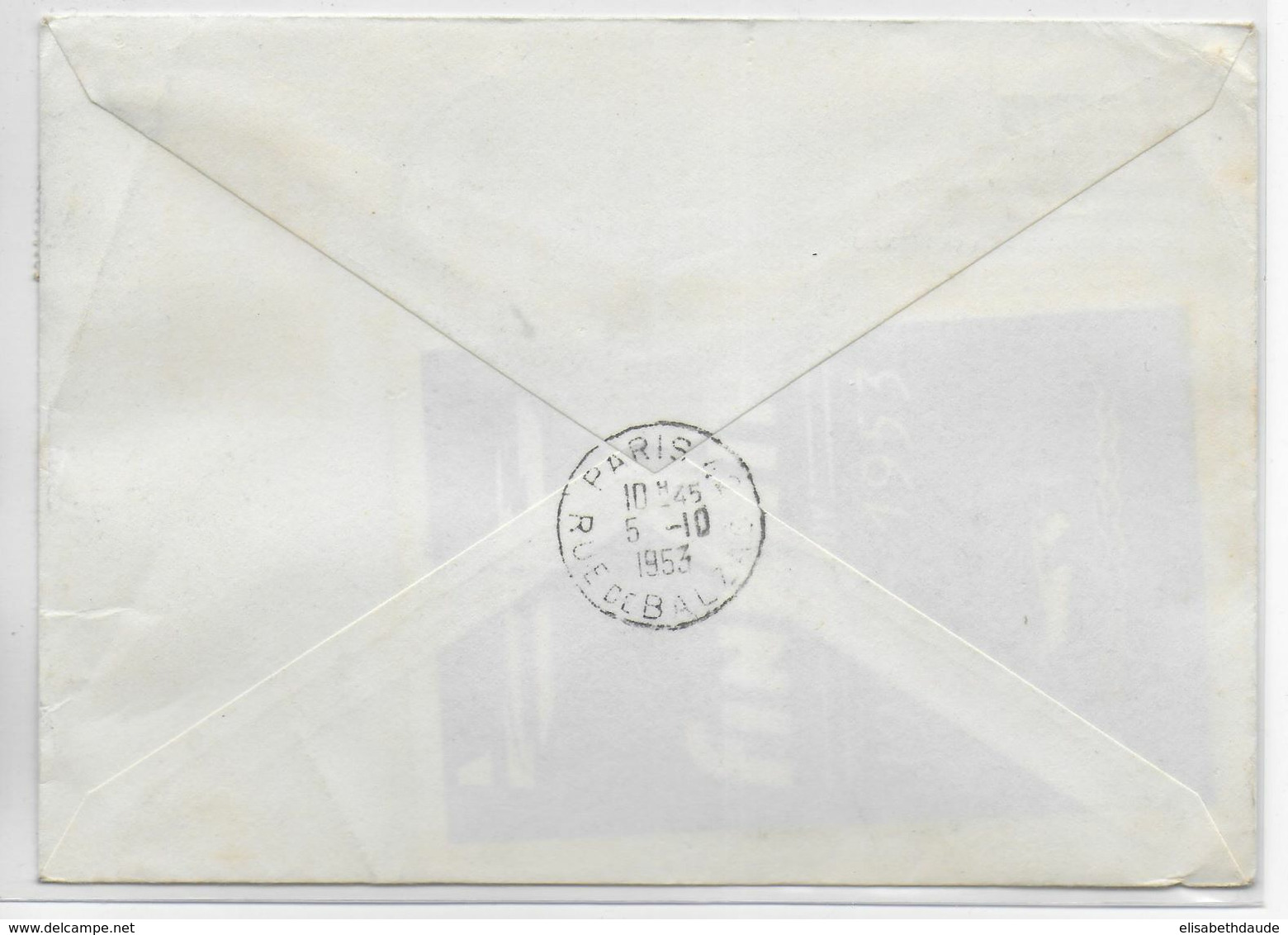 1953 - ENVELOPPE 1° LIAISON AERIENNE FINNAIR HELSINKI (FINLANDE) => PARIS - Cartas & Documentos