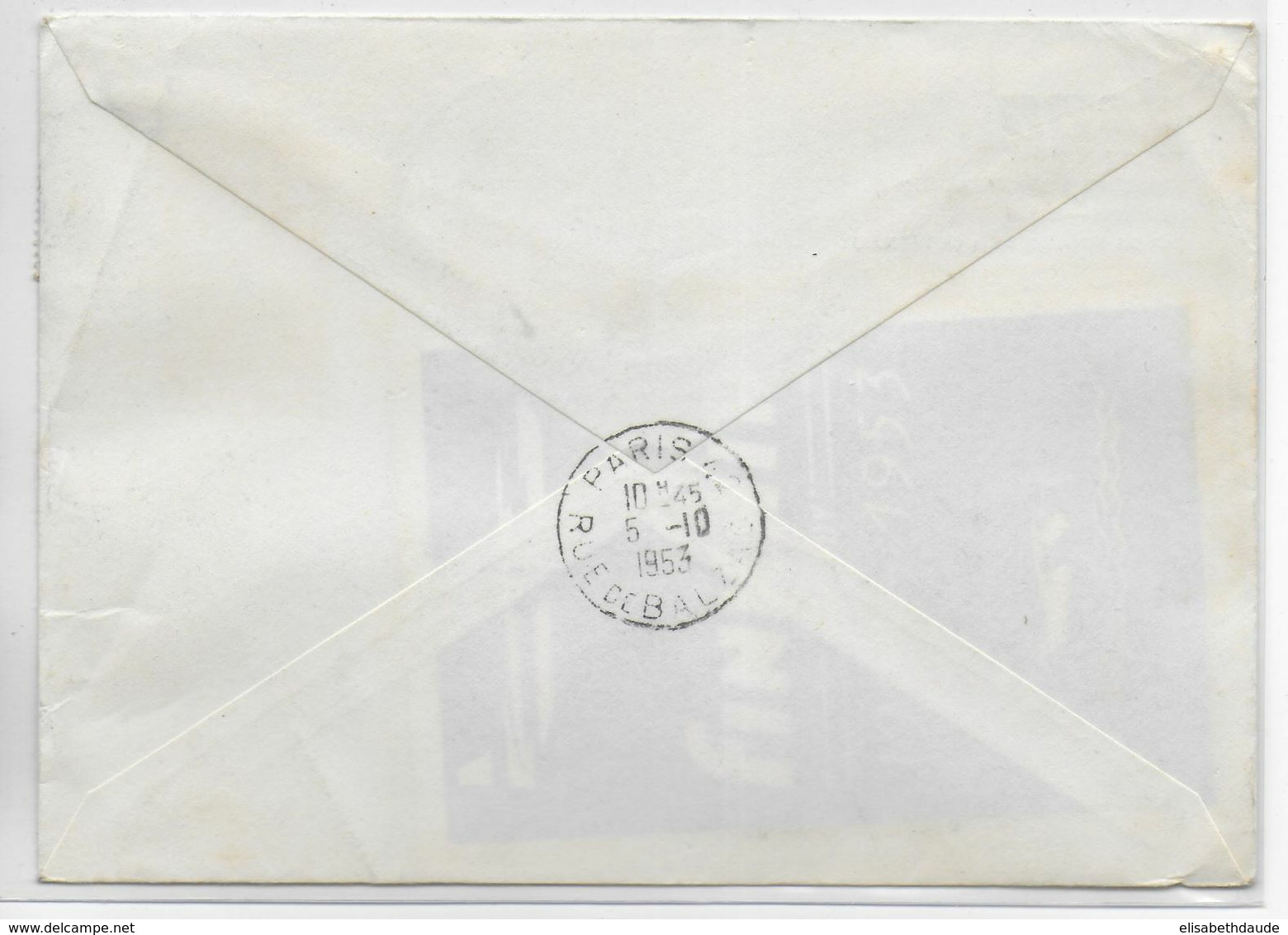 1953 - ENVELOPPE 1° LIAISON AERIENNE FINNAIR HELSINKI (FINLANDE) => PARIS - Covers & Documents