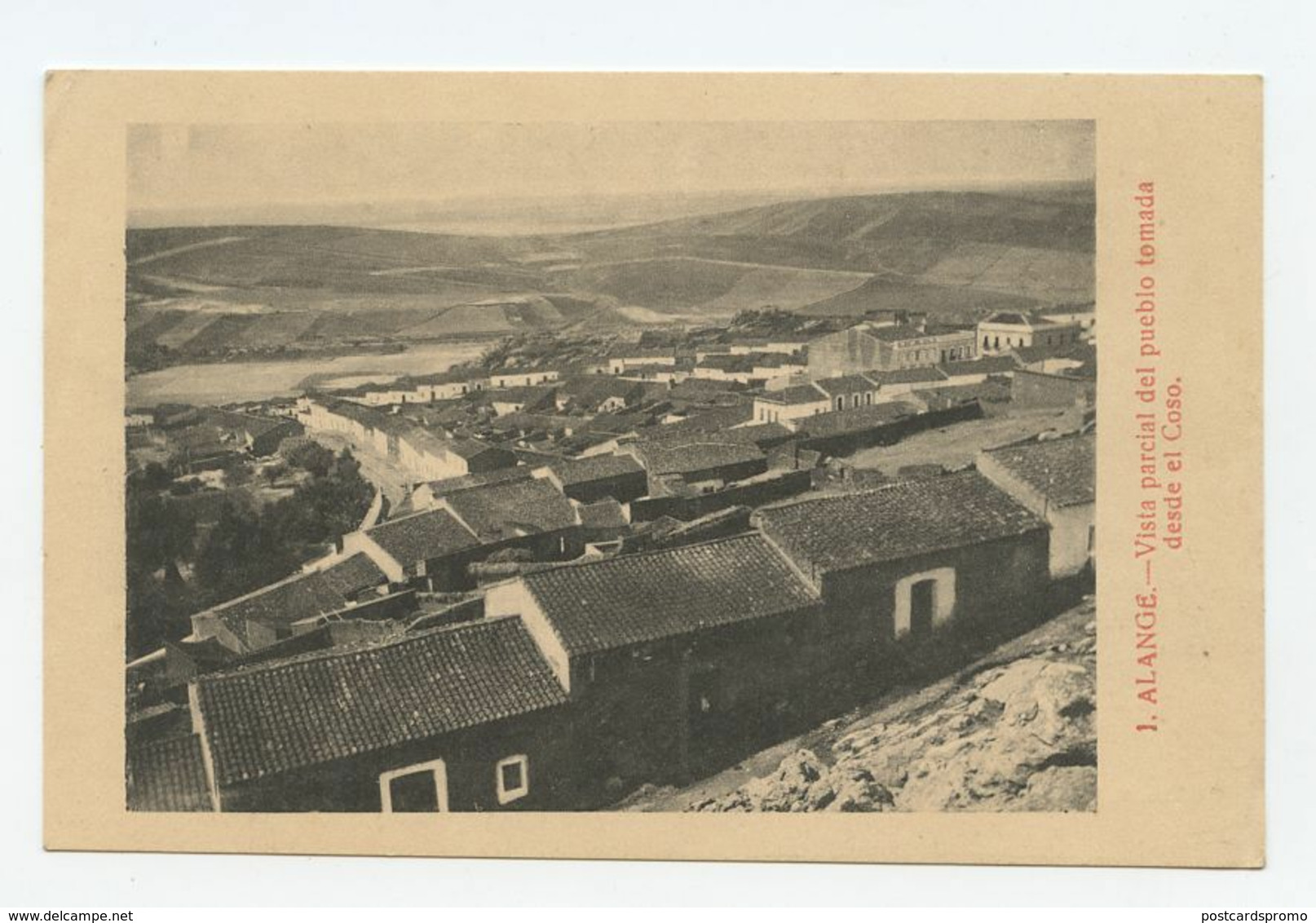 ALANGE, Badajoz - Vista Parcial Del Pueblo Tomada Desde El Coso  ( 2 Scans ) - Badajoz