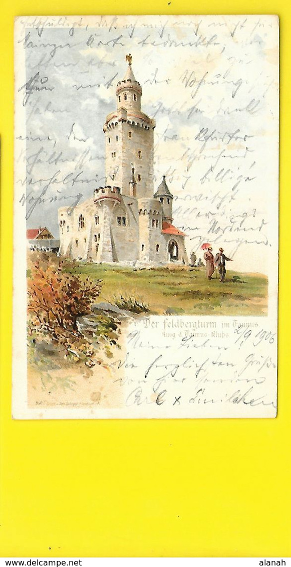 Der Feldbergturm Im Taunus Litho. () Allemagne - Taunus