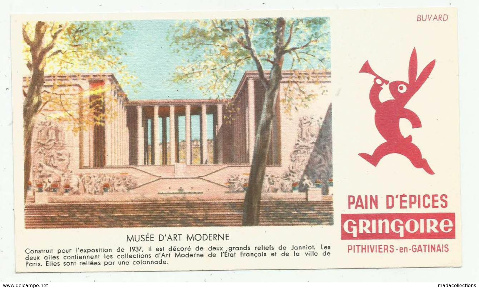 Buvard Pain D'épices Gringoire .  Pithiviers En Gatinais (45- Loiret) Musée D'Art Moderne - Peperkoeken