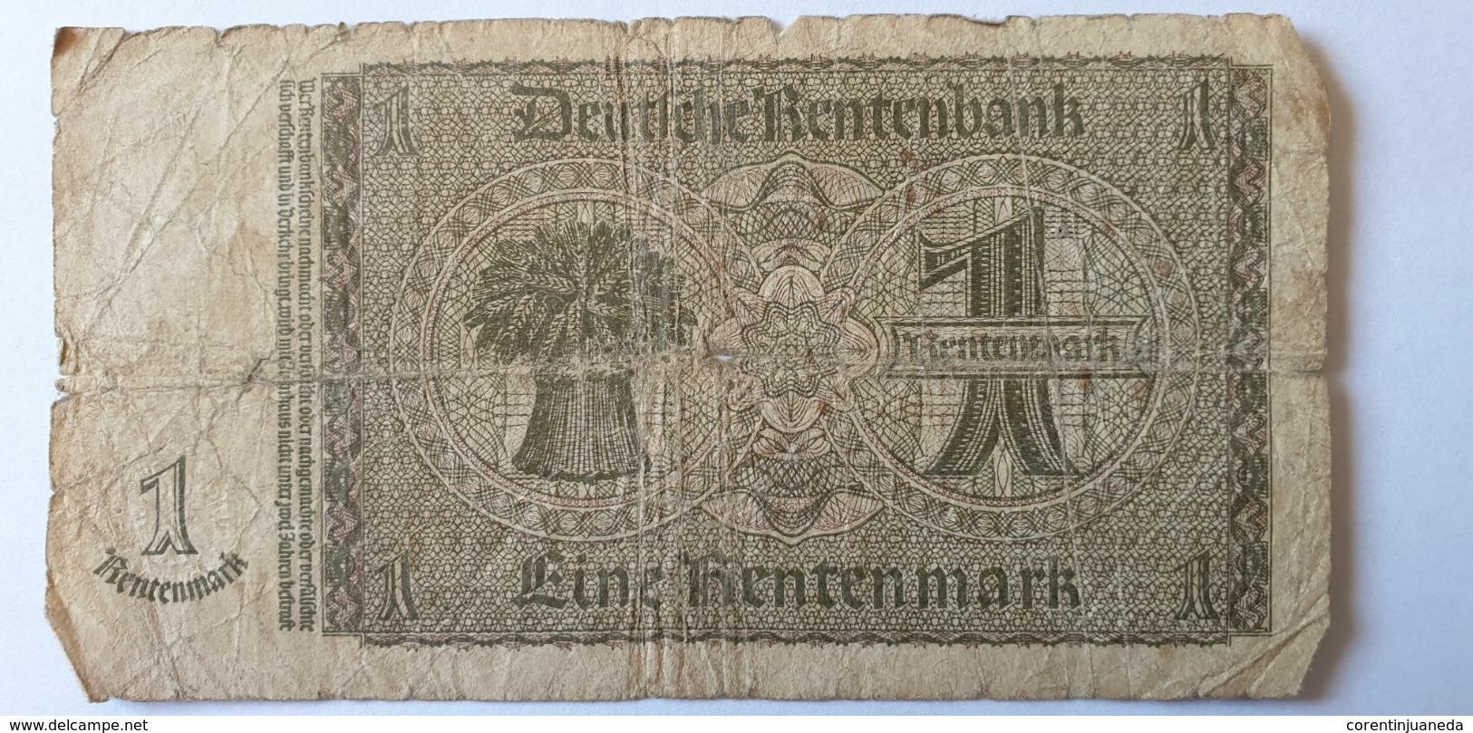 Allemagne 1 Rentenmark 15 Octobre 1923 - 1 Rentenmark