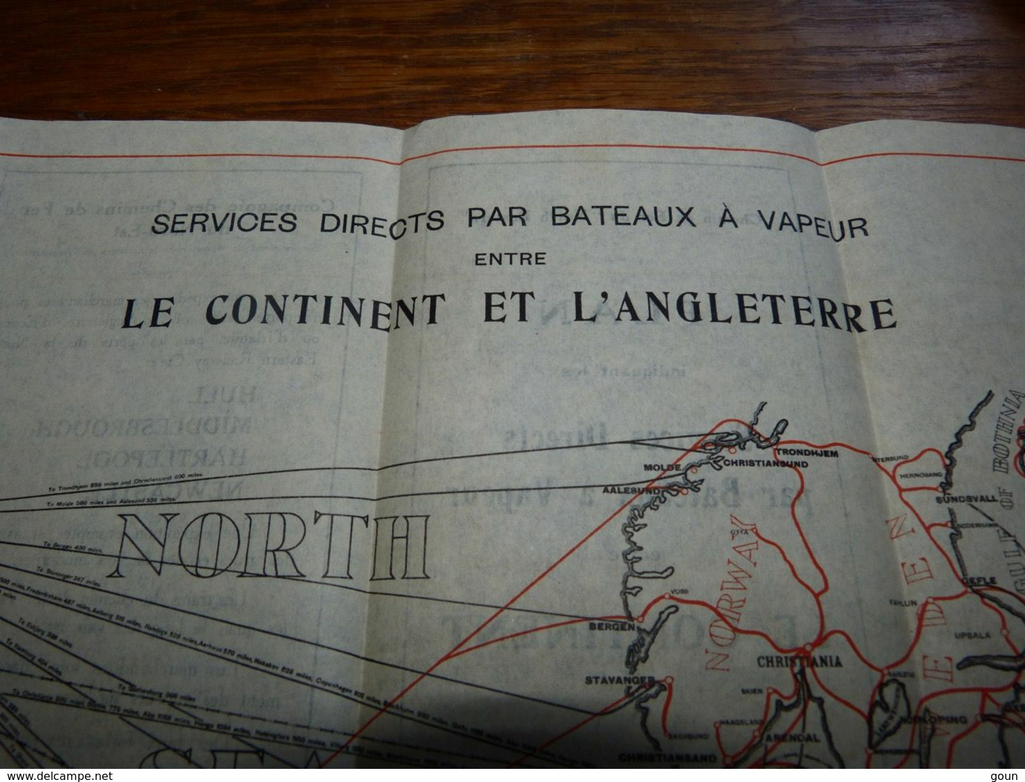 Plan Bateaux à Vapeur Steamboat Entre Le Continent Et Angleterre Malle Hull Middelsbrough Hartlepool Newcastle - Nautical Charts