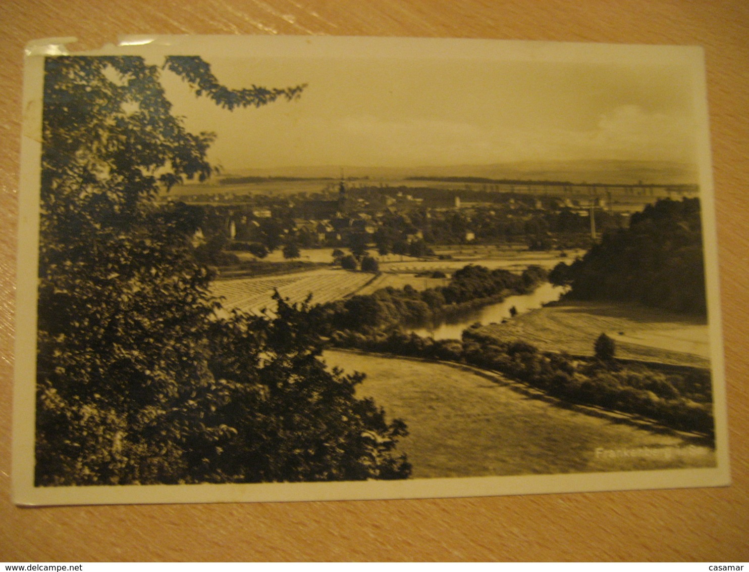 FRANKENBERG 1940 To Dresden BAHNPOST Berlin Train Cancel Mittelsachsen Saxony GERMANY Postcard - Frankenberg