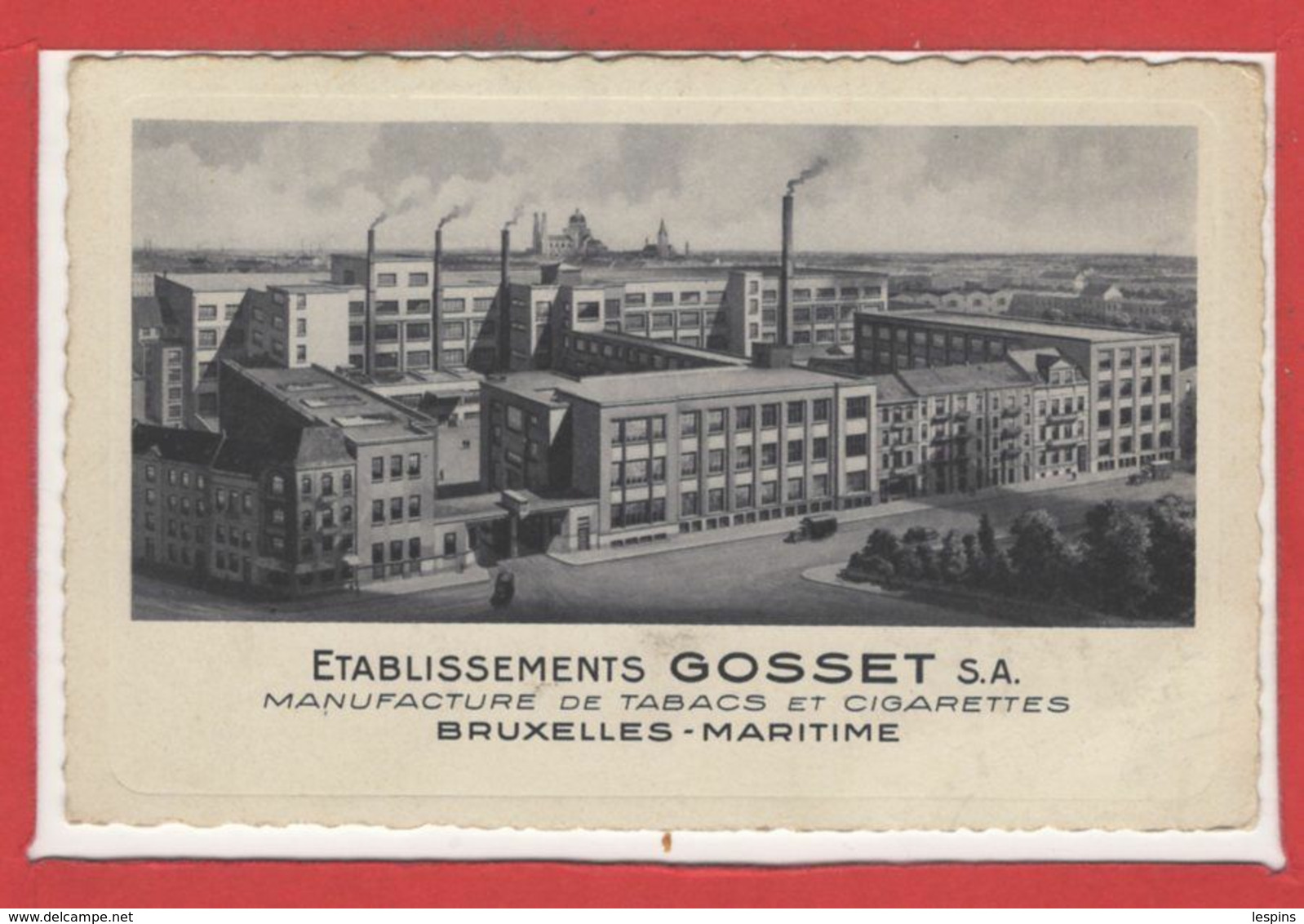 BELGIQUE - BRUXELLES - MARITIME - Etablissement Gosset S.A. - Manufacture De Tabacs Et Cigarettes - Hafenwesen