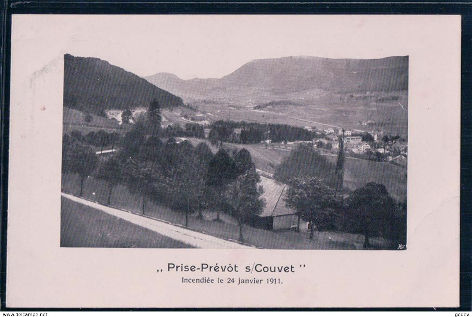 Prise-Prévôt NE Sur Couvet Incendiée Le 24 Janvier 1911 (3) - Couvet