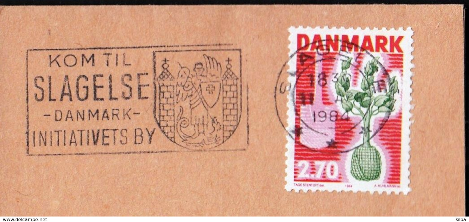 Denmark Slagelse 1984 / Kom Til Slagelse, Danmark, Initiativets By / Coat Of Arms / Machine Stamp - Machines à Affranchir (EMA)