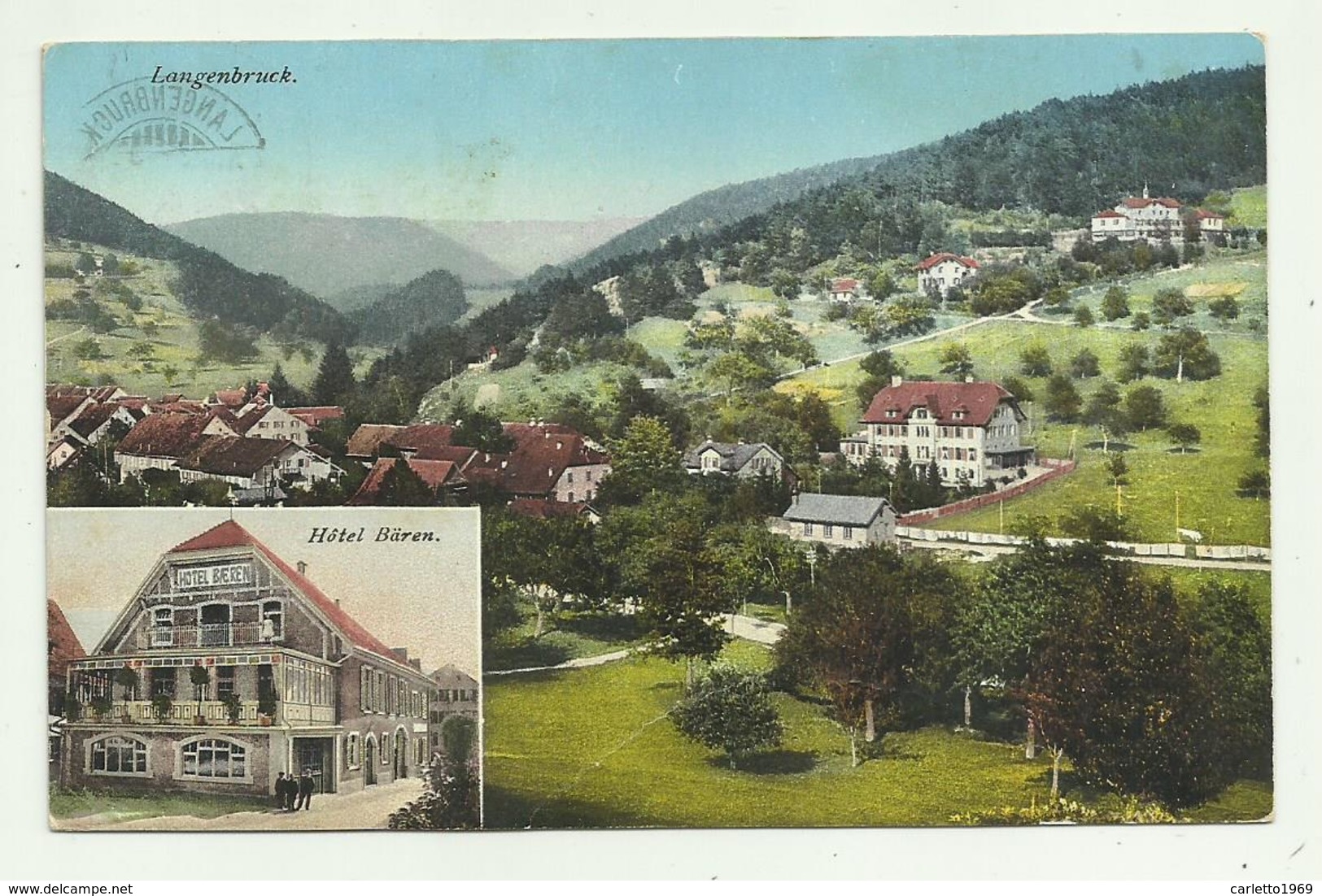 LANGENBRUCK - HOTEL BAREN 1909   VIAGGIATA FP - Langenbruck