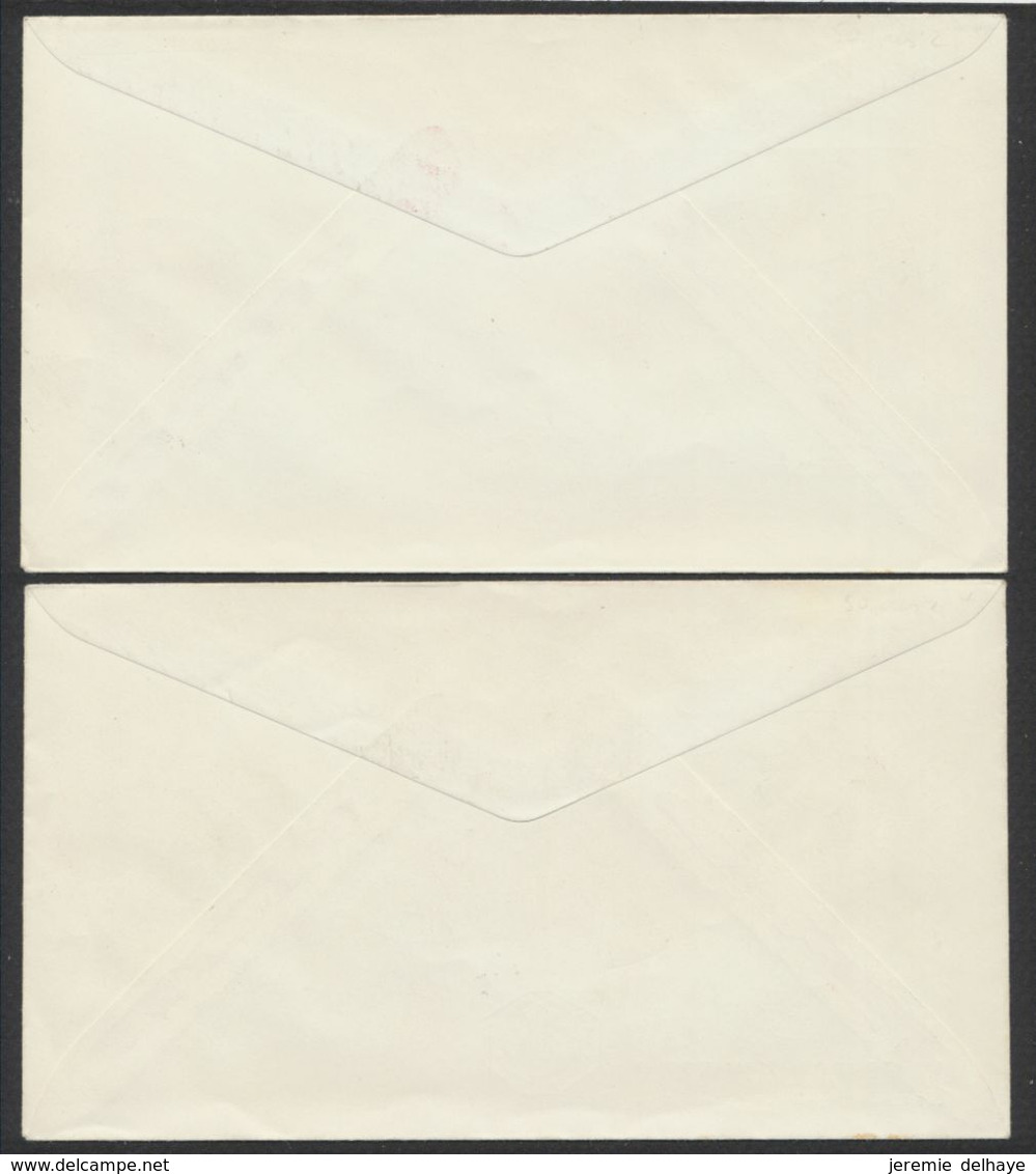 FDC (1959) - Antituberculeux Folklore III çàd N°1114/20 Sur 2 Enveloppes Illustrées (Ieperen / Mons) + Cachet Antituberc - 1951-1960