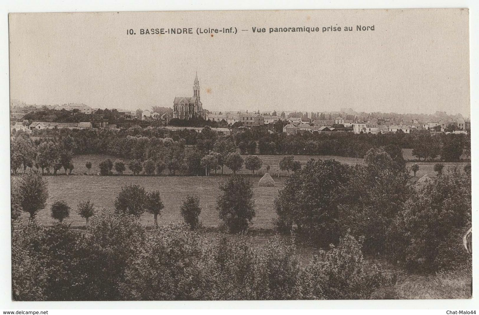 Basse-Indre (Loire-Atlantique - 44) - Vue Panoramique Prise Au Nord. Carte Postale En Noir Et Blanc. Editions F. Chapeau - Basse-Indre