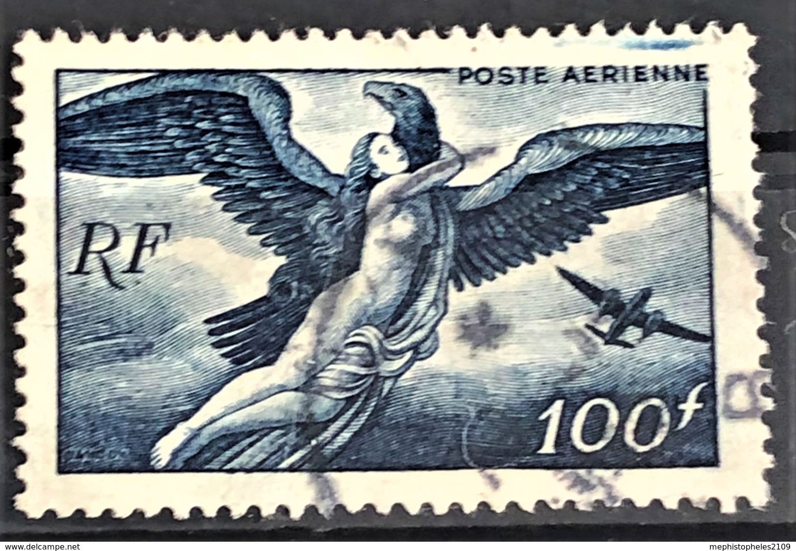 FRANCE 1946/47 - Canceled - YT 18 - Poste Aérienne 100F - 1927-1959 Gebraucht