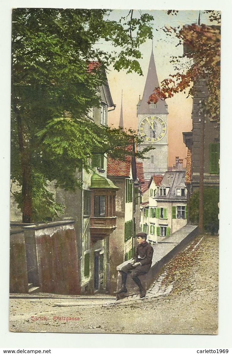 ZURICH - PFATZGASSE 1913  VIAGGIATA  FP - Zürich