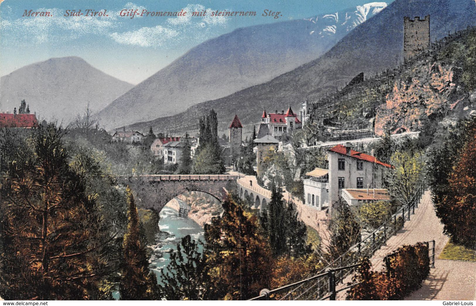 Meran S¨d-Tirol - Gilf Promenade Mit Steinernem Steg - Merano