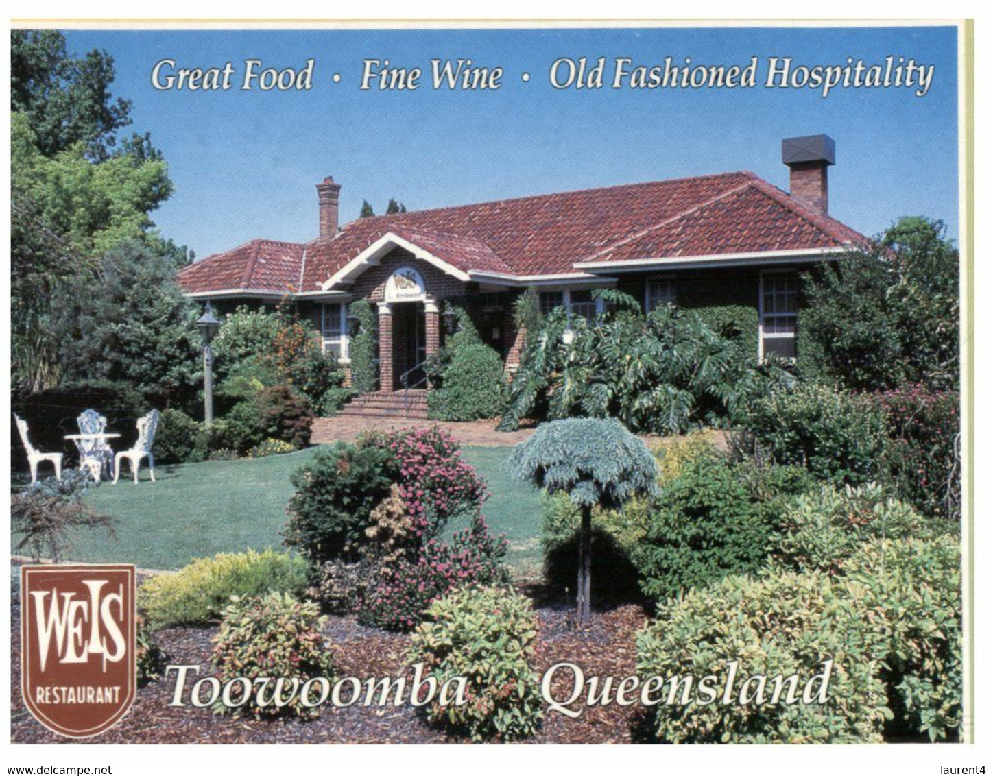(N 20 A) Australia - QLD - Toowoomba (with Stamp) Wels Restaurant - Towoomba / Darling Downs