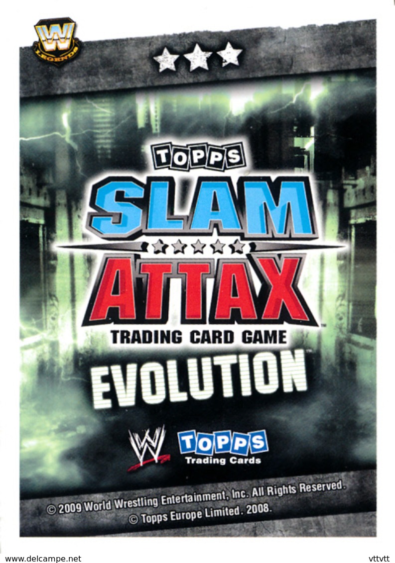 Wrestling, Catch : BAM BAM BIGELOW (W, LEGENDS,2008), Topps, Slam, Attax, Evolution, Trading Card Game, 2 Scans, TBE - Tarjetas