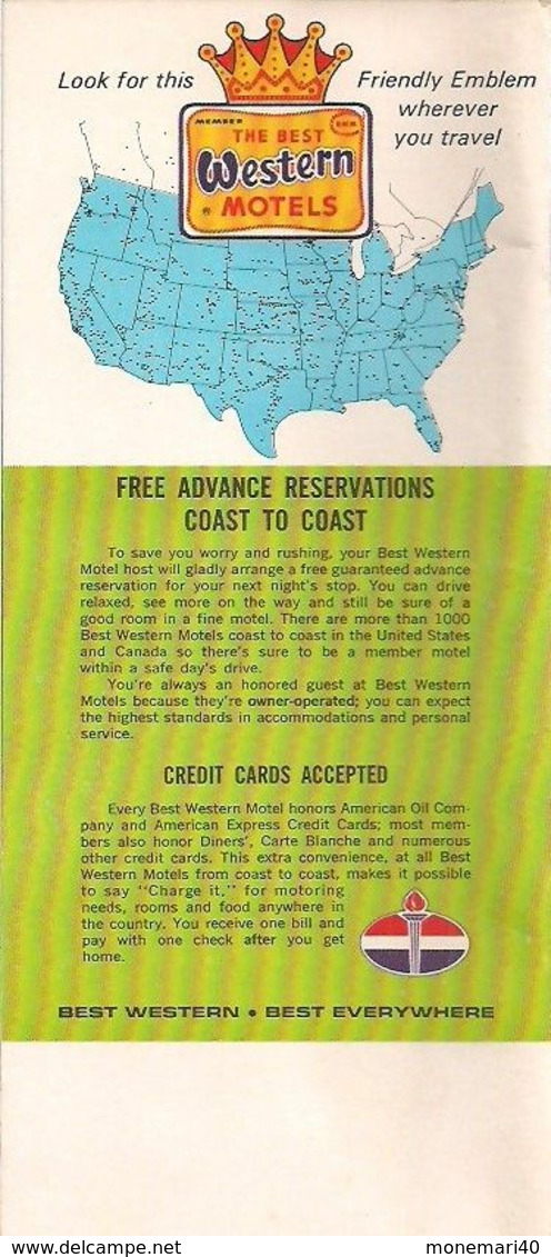 U.S.A. - 1967 TRAVEL GUIDE - WORLD'S LARGEST CHAIN OF INDIVIDUALY OWNED MOTELS. - Nordamerika