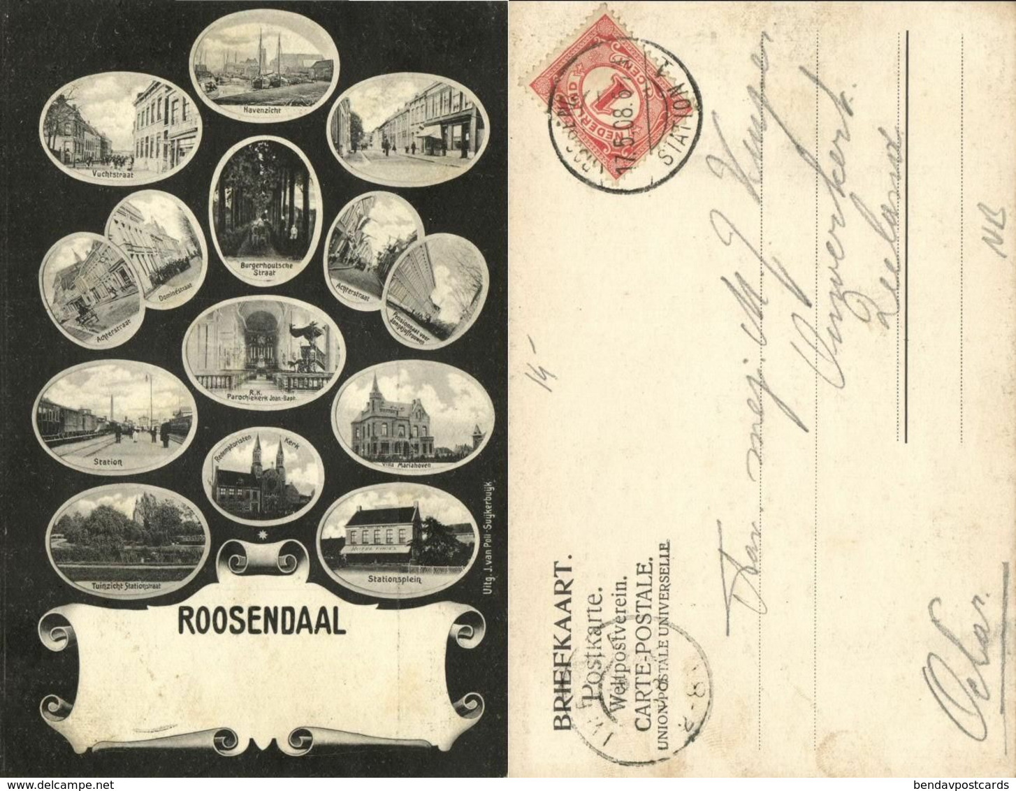 Nederland, ROOSENDAAL, Meerbeeldkaart (1908) Ansichtkaart - Roosendaal