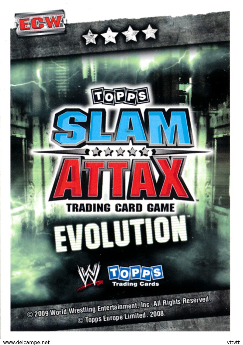 Wrestling, Catch : GOLDUST (ECW, 2008), Topps, Slam, Attax, Evolution, Trading Card Game, 2 Scans, TBE - Tarjetas