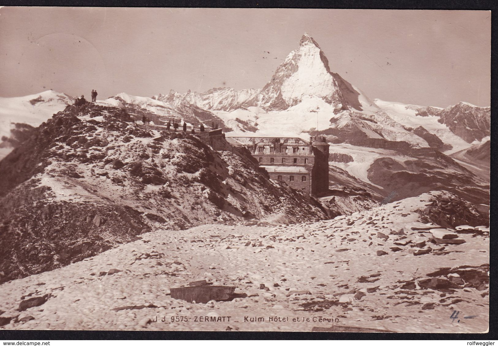 1916 AK Gornergrad Mit Internierten Stempel Randa, Kriegsgefangenen Lager Nach Lausanne. . - Annullamenti