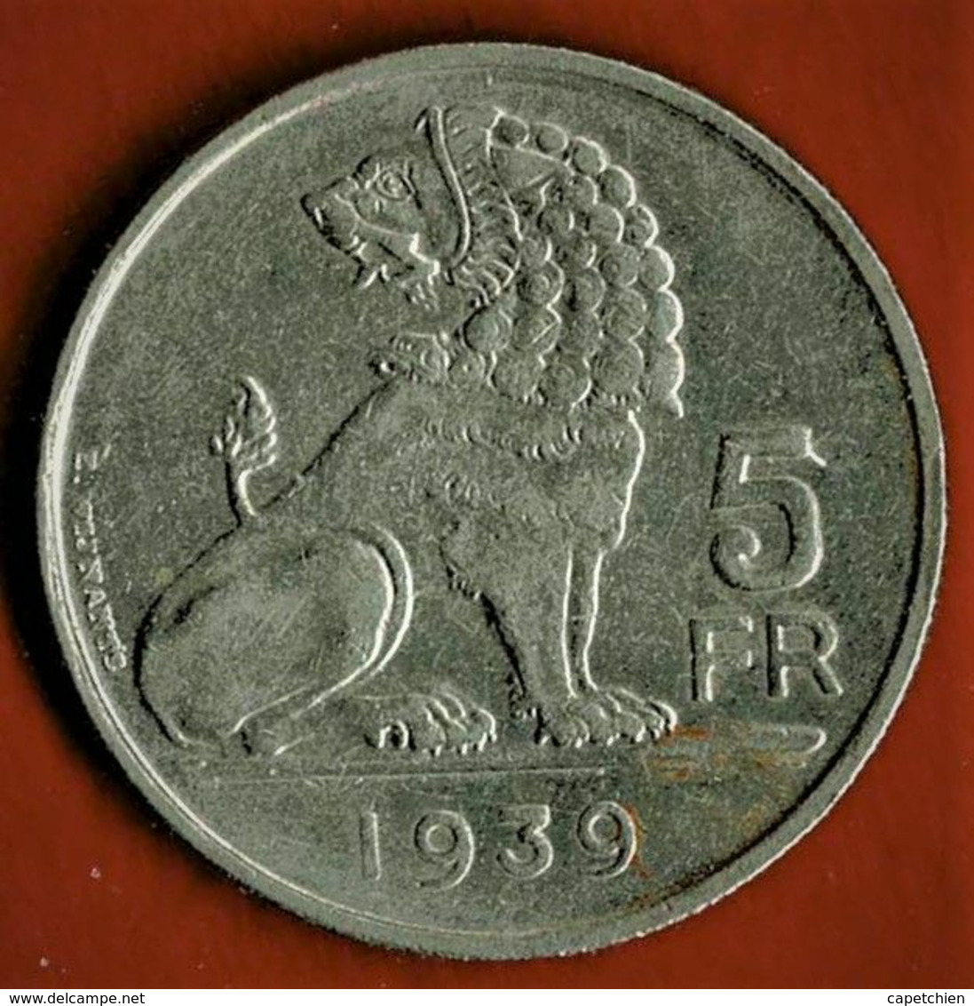 BELGIQUE / 5 FRANCS / 1939 / - Zonder Classificatie