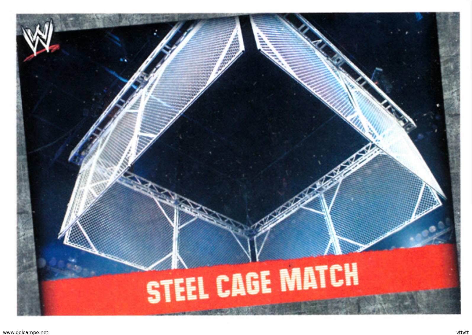 Wrestling, Catch : STEEL CAGE MATCH (MATCH TYPE CARD 2008) Topps, Slam, Attax, Evolution, Trading Card Game, 2 Scans TBE - Tarjetas