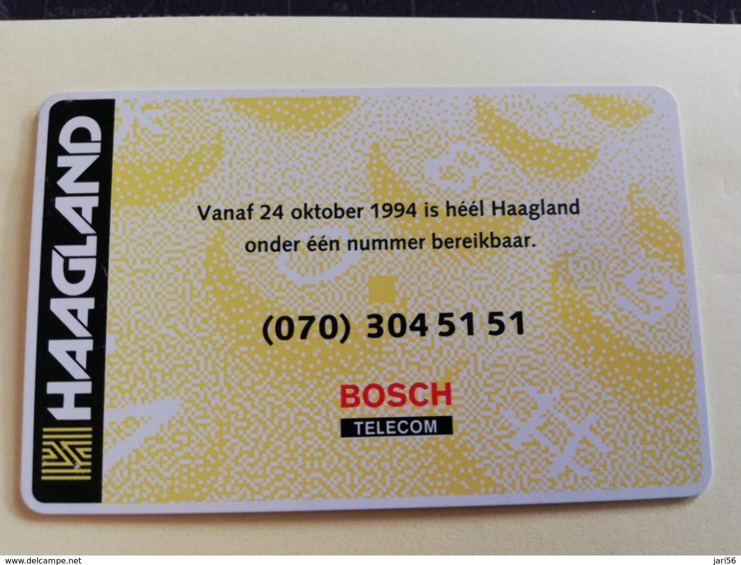 NETHERLANDS  ADVERTISING CHIPCARD HFL 2,50   CRE 045 HAAGLAND         Fine Used   ** 3217** - Privées