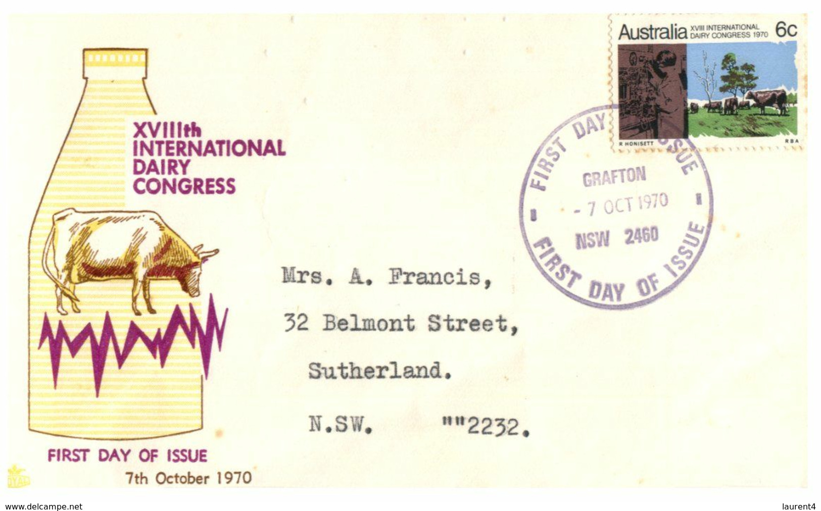 (N 32)  Australia  1970 - Dairy Congress (Royal Cover) - Sonstige & Ohne Zuordnung