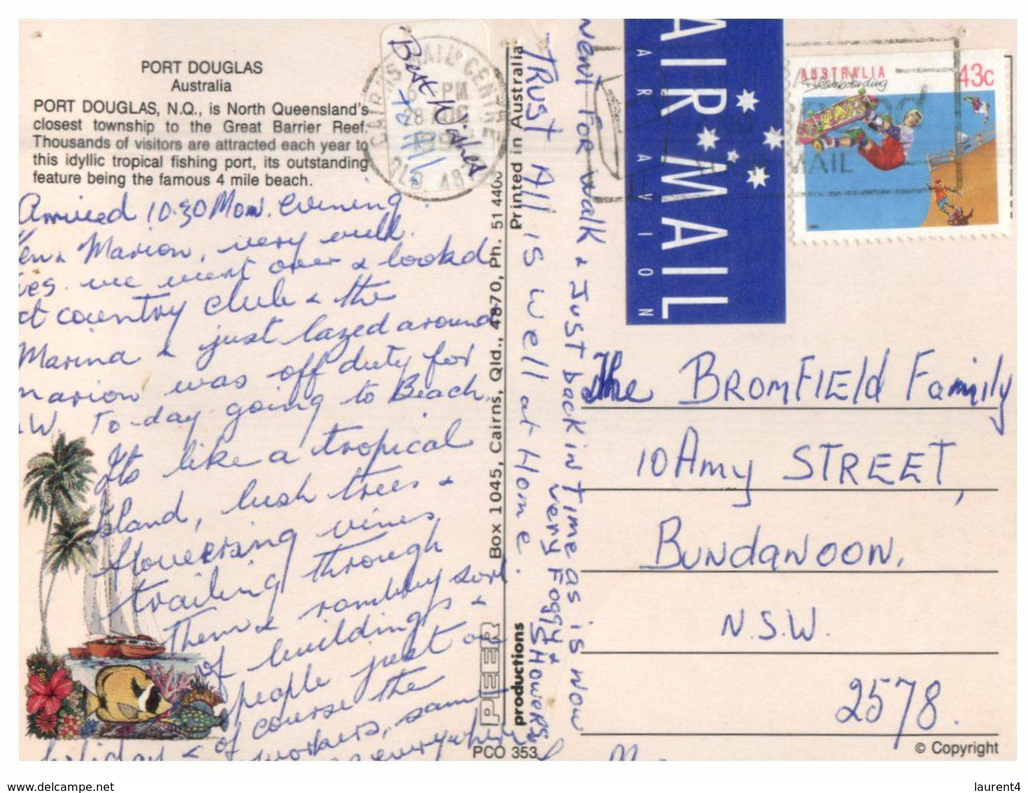 (N 33) Australia -  QLD - Port Douglas (with Stamp) - Far North Queensland