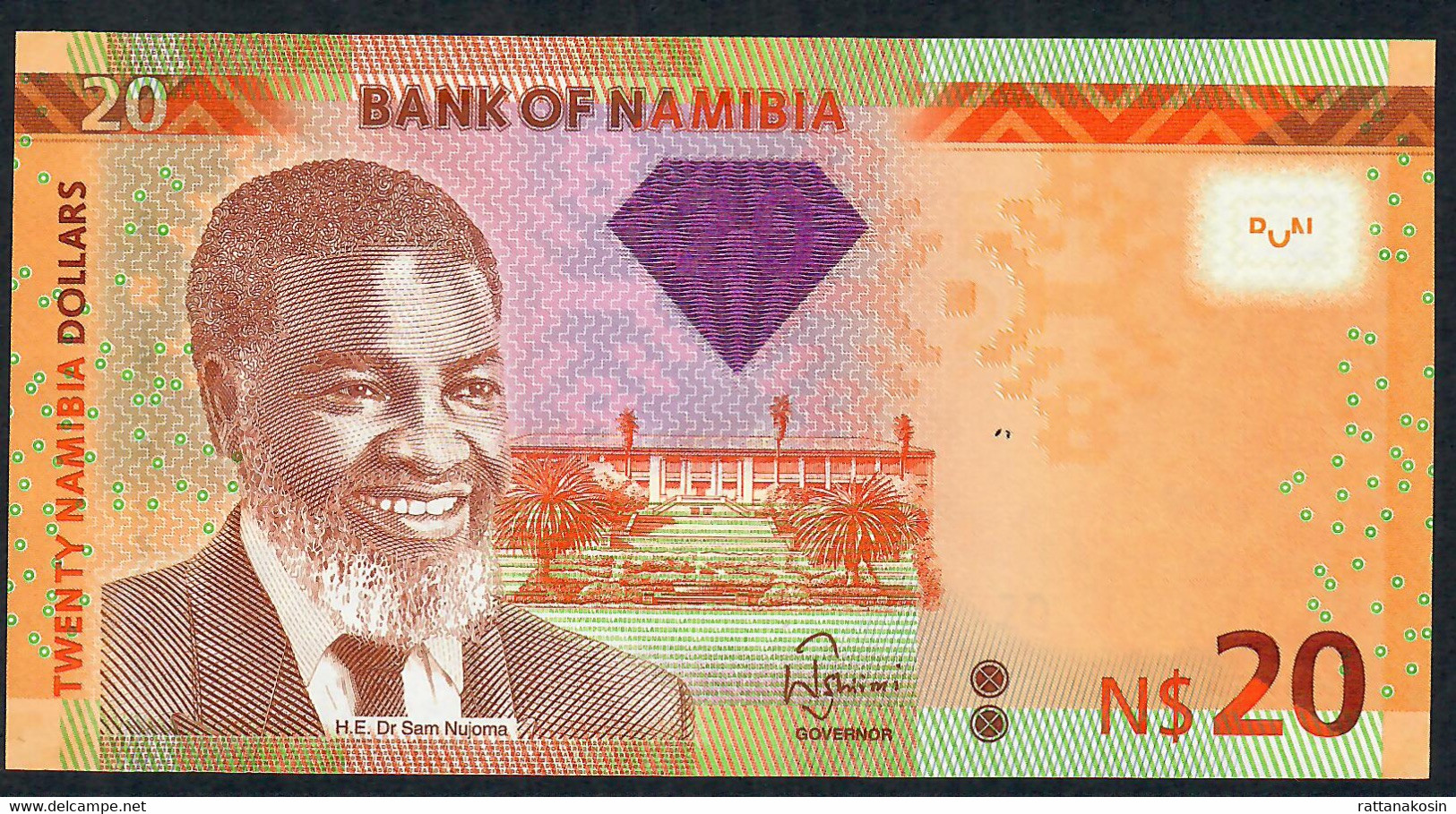 NAMIBIA  P12  20 DOLLARS   2011  #H    UNC. - Namibie