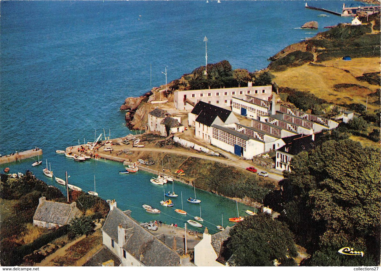 56-ILE-DE-GROIX-PORT-TUDY L'ECOLE DE VOILE ET LA PLAGE  VUE AERIENNE - Groix