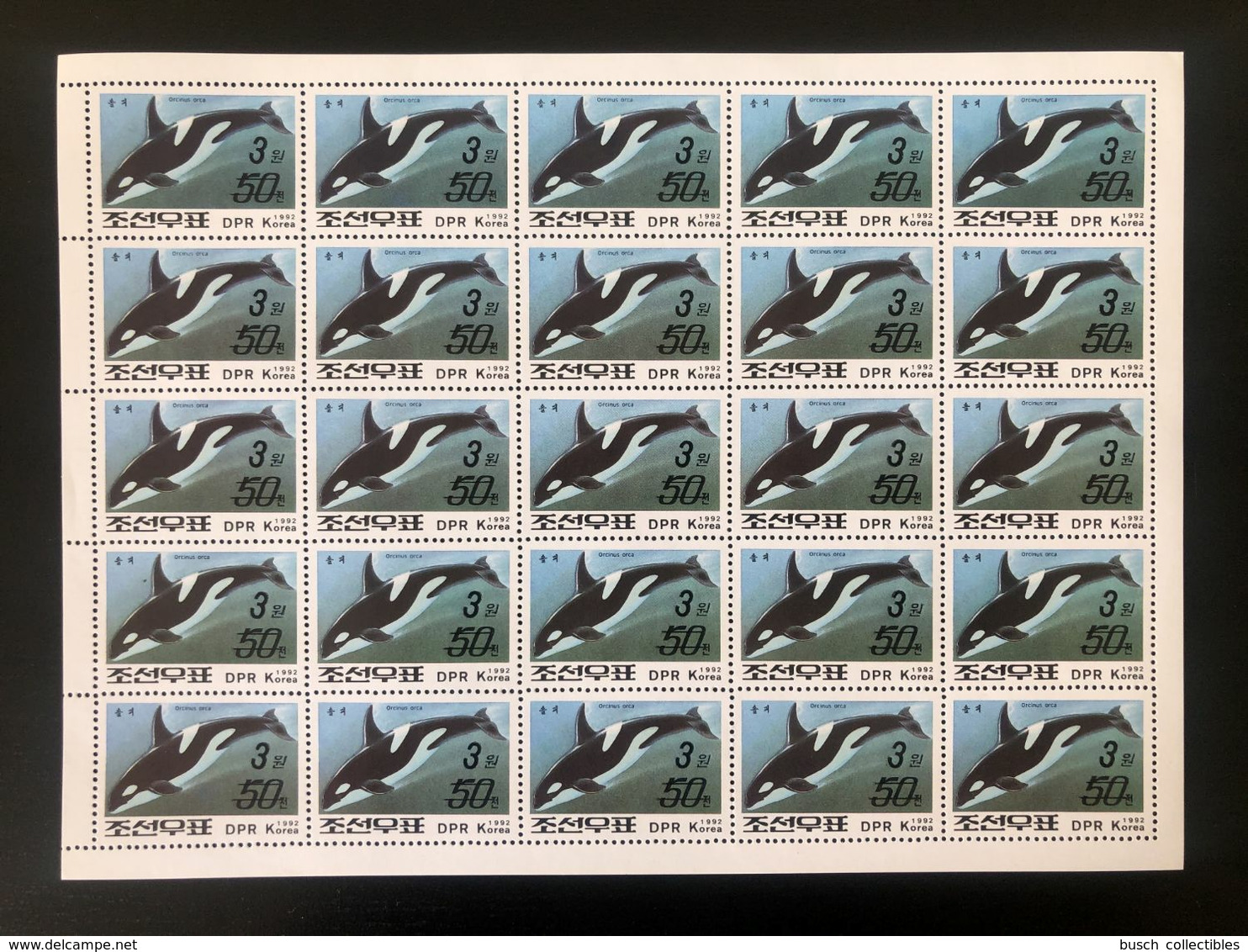 North Korea Corée Du Nord 2006 Mi. 5055 Sheet Bogen Planche OVERPRINT Faune Fauna Marine Killer Whale Killerwal Orque - Baleines