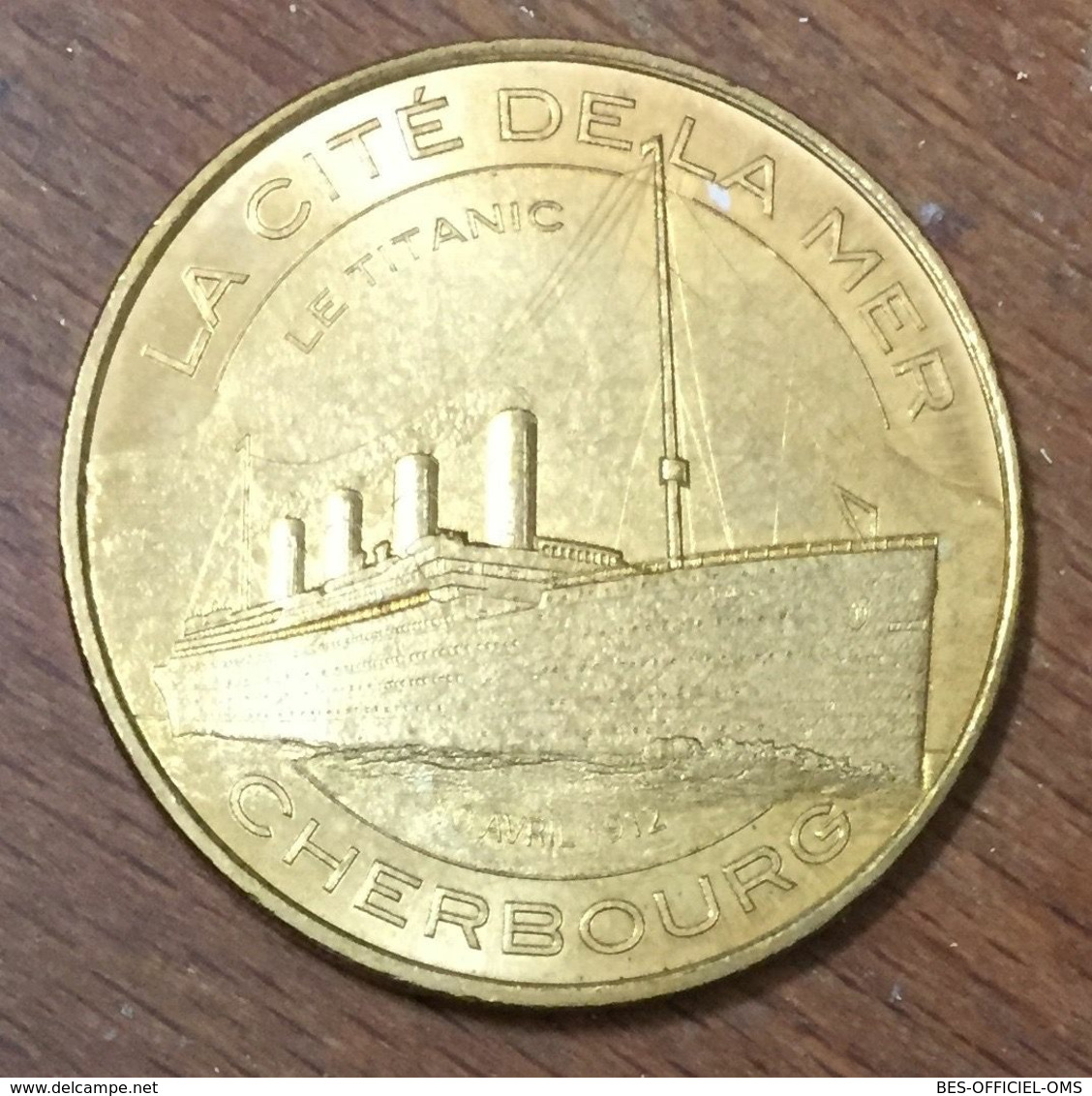 50 CHERBOURG CITÉ DE LA MER LE TITANIC MDP 2012 MÉDAILLE MONNAIE DE PARIS JETON TOURISTIQUE MEDALS COINS TOKENS - 2012