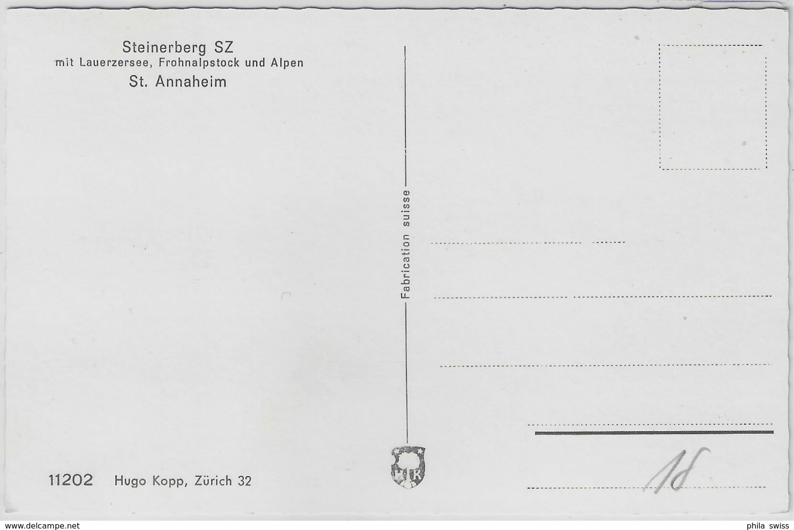 Steinerberg - St. Annaheim Mit Lauerzersee, Frohnalpstock Und Alpen - Lauerz