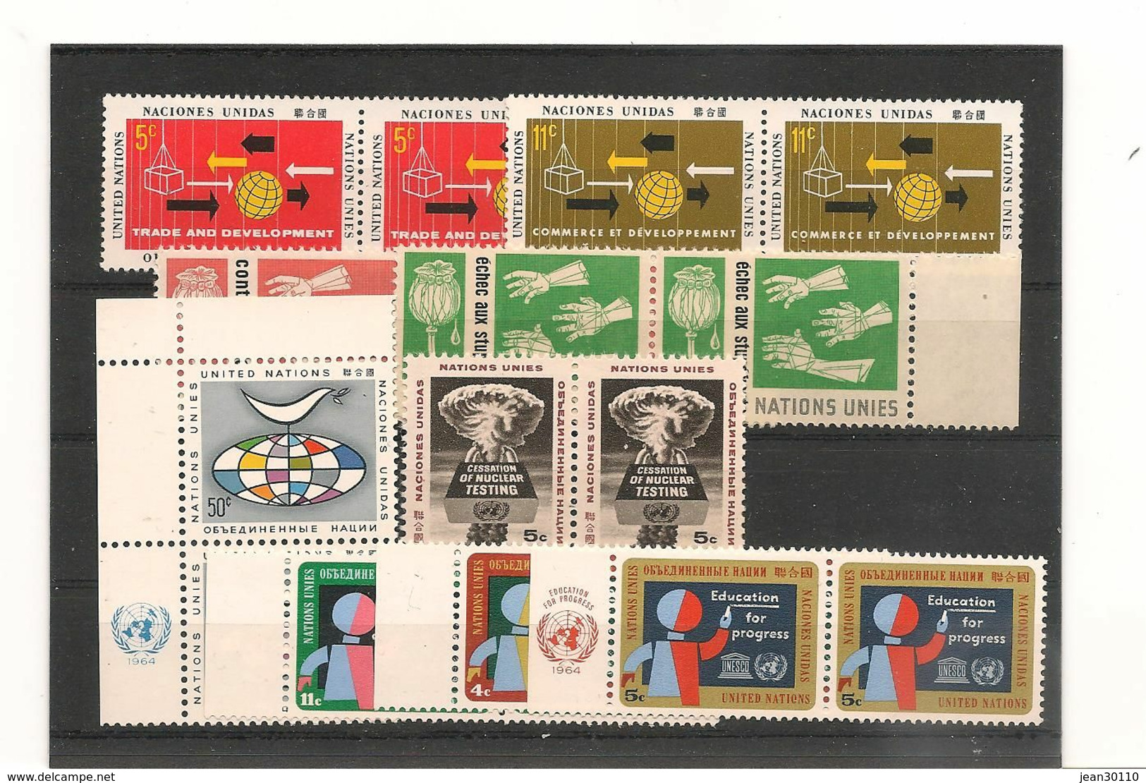 1964 N°Y/T : 124/132**  EN PAIRE COTE : 12,00 € - Unused Stamps