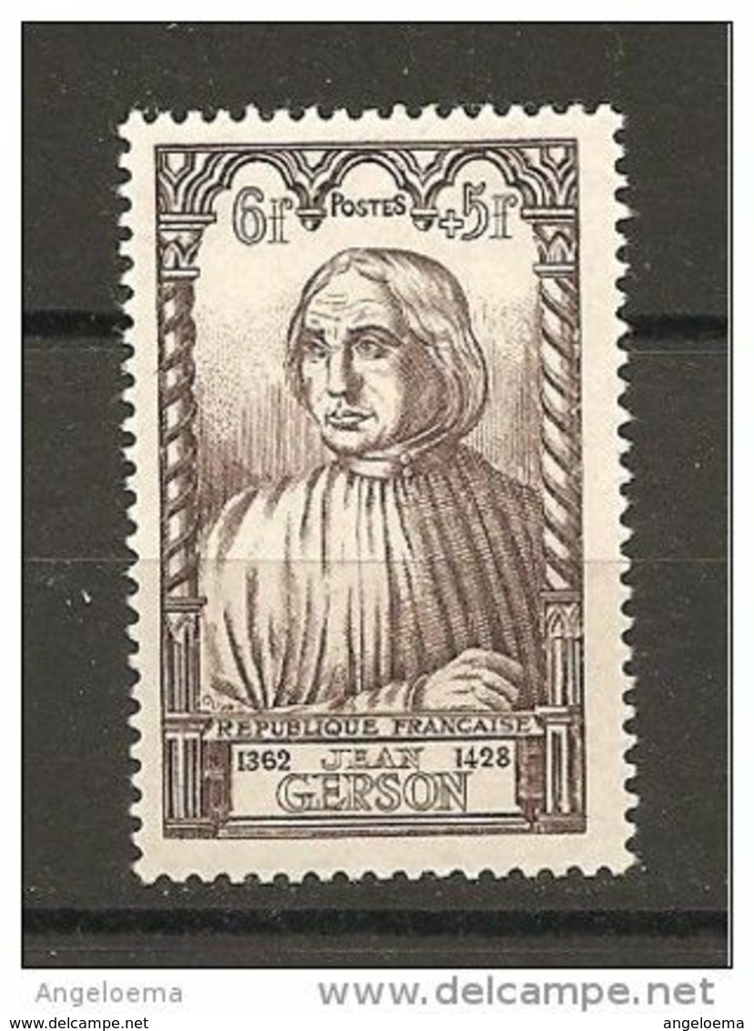 FRANCIA - 1946 JEAN GERSON Teologo E Filosofo Francese Nuovo** MNH - Theologians