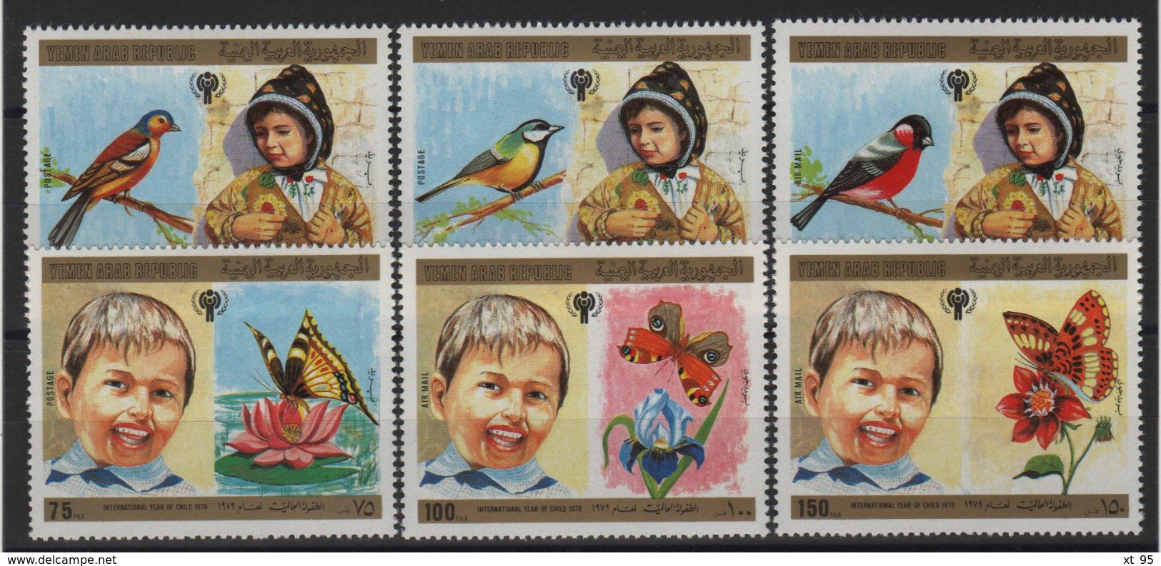 Yemen Republique Arabe - N°325 à 327 + PA 171 à 173 - Papillons Oiseaux - Cote 20€ - * Neufs Avec Trace De Charniere - Yemen