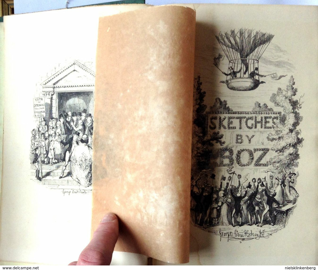 CHARLES DICKENS - SKETCHES BY BOZ- 1874 - Illustrated Library Edition - Literary Fiction