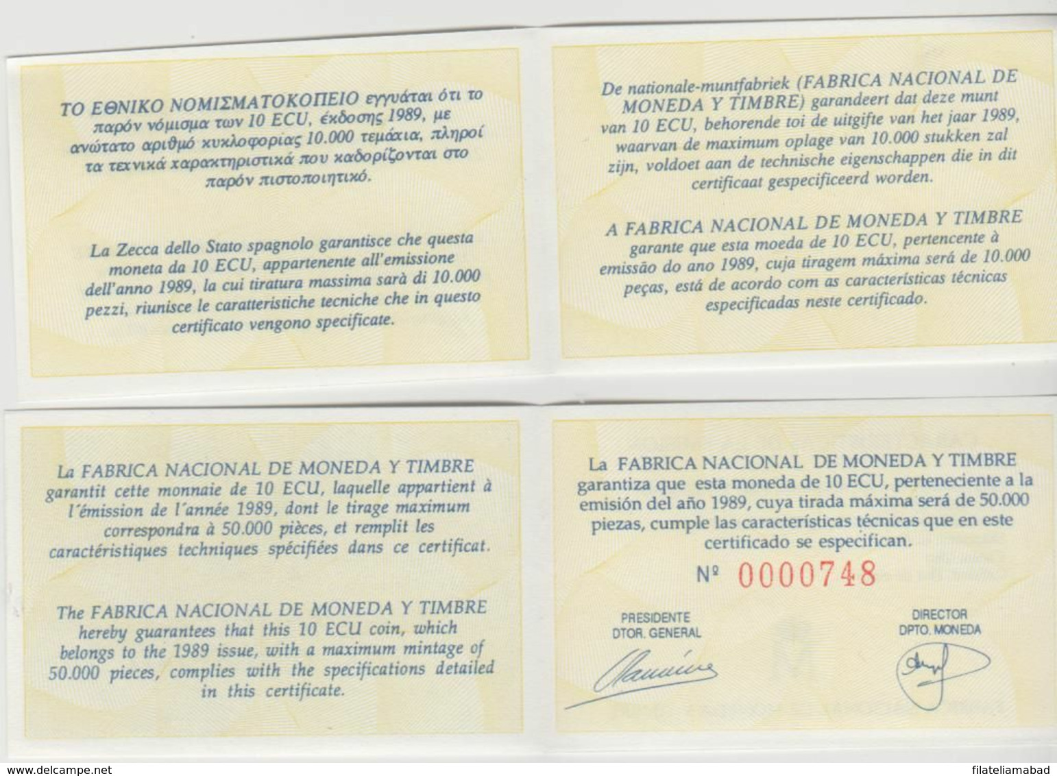 ESPAÑA MONEDA DE 1 ECU EN 0RO ESTUCHE Y CERTIFICADO( M.2) -  Monnaies De Nécessité
